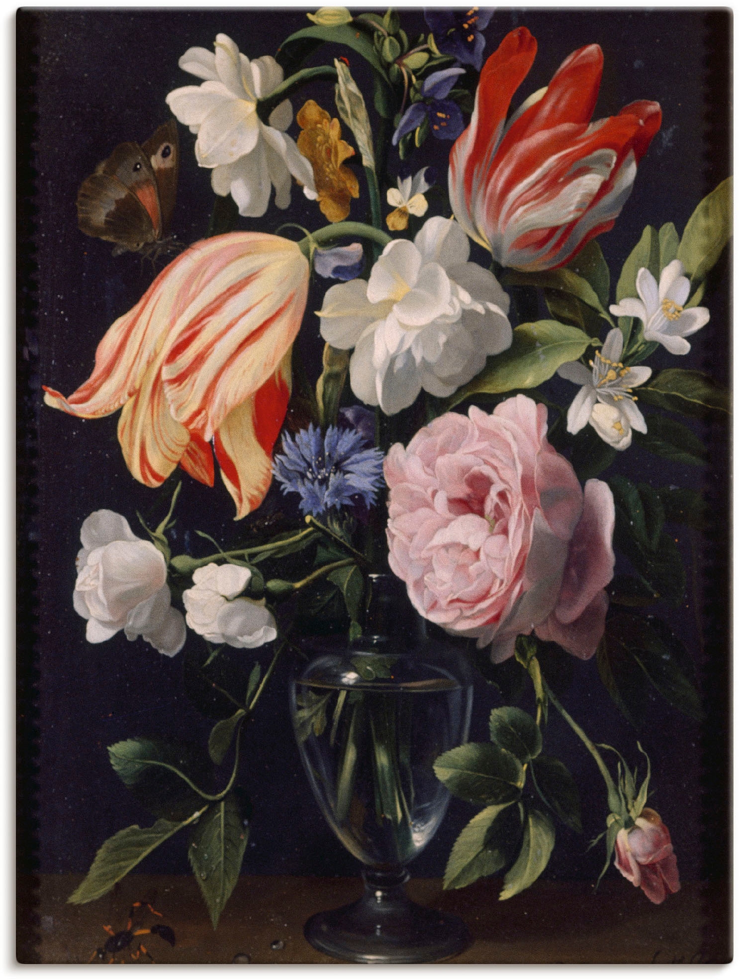 Artland Leinwandbild "Vase mit Blumen. 1637", Blumen, (1 St.), auf Keilrahm günstig online kaufen