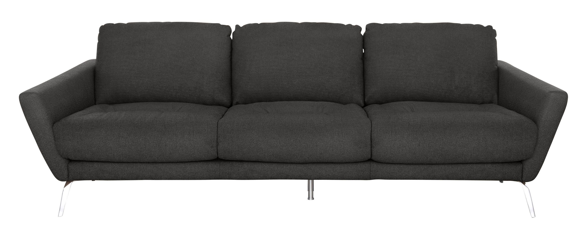 W.SCHILLIG Big-Sofa »softy«, mit dekorativer Heftung im Sitz, Füße Chrom glänzend