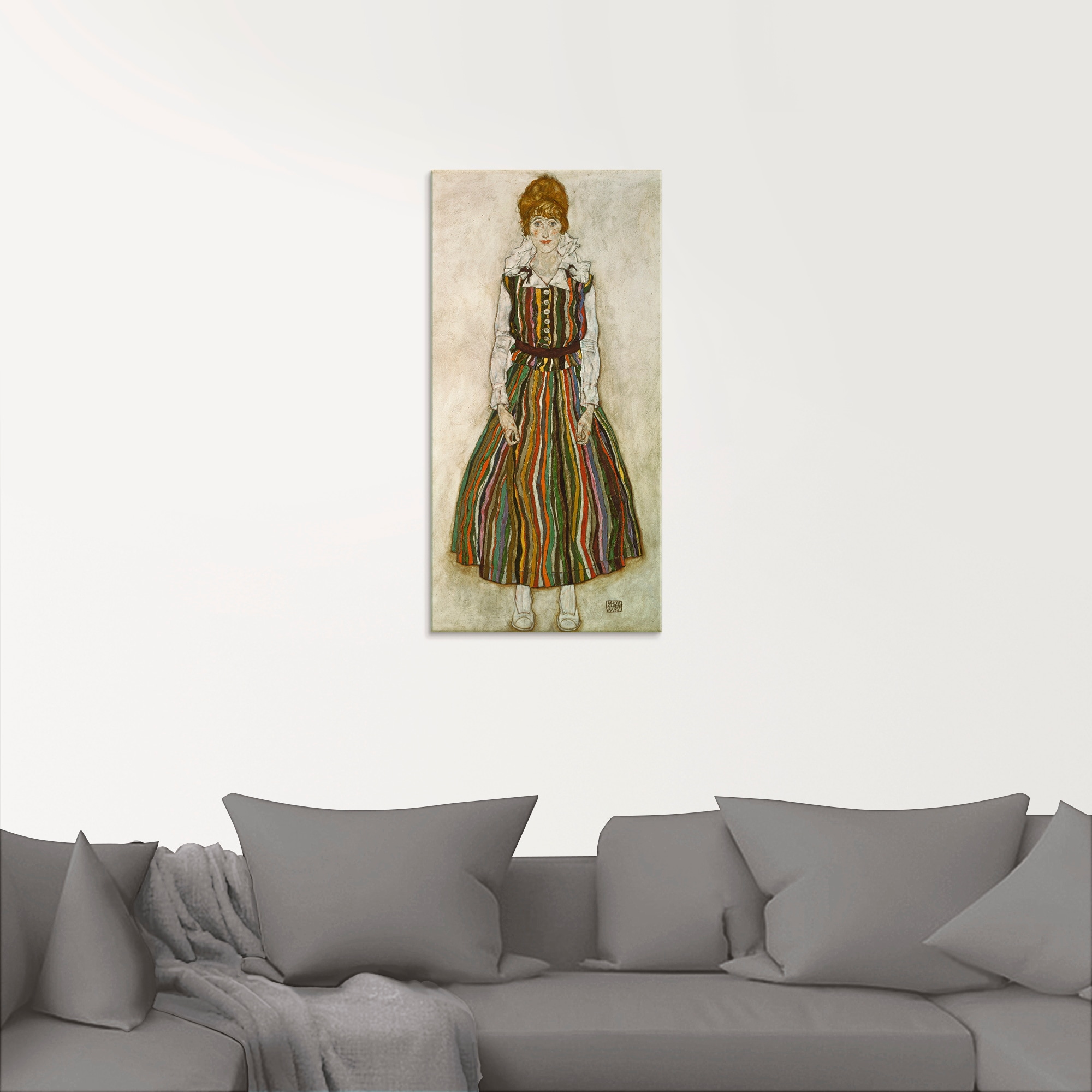 Artland Glasbild »Edith Schiele. 1915.«, Frau, (1 St.), in verschiedenen Größen