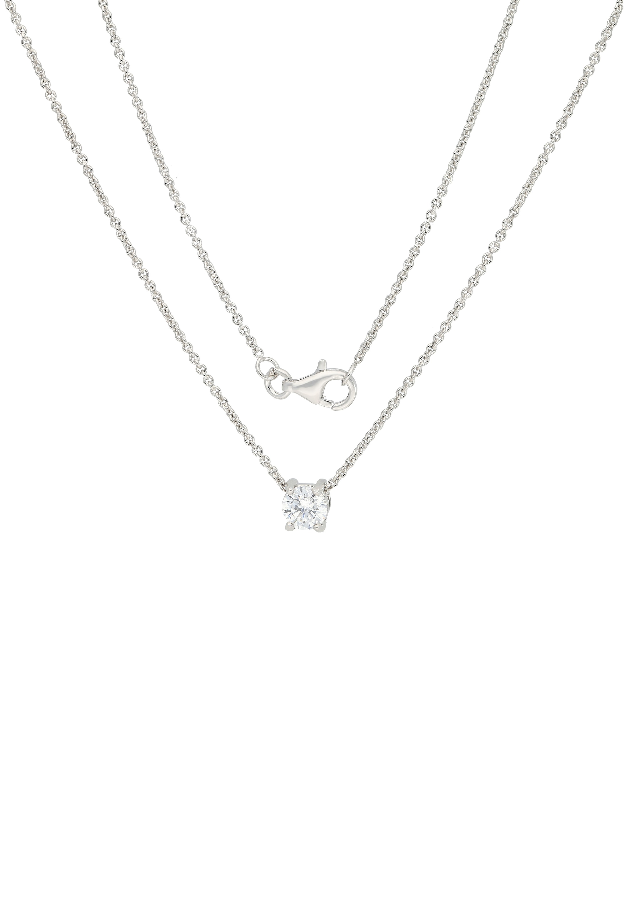 Firetti Kette mit Anhänger »Schmuck Geschenk Silber 925 Halsschmuck Halskette Ankerkette Solitär« mit Zirkonia (synth.)