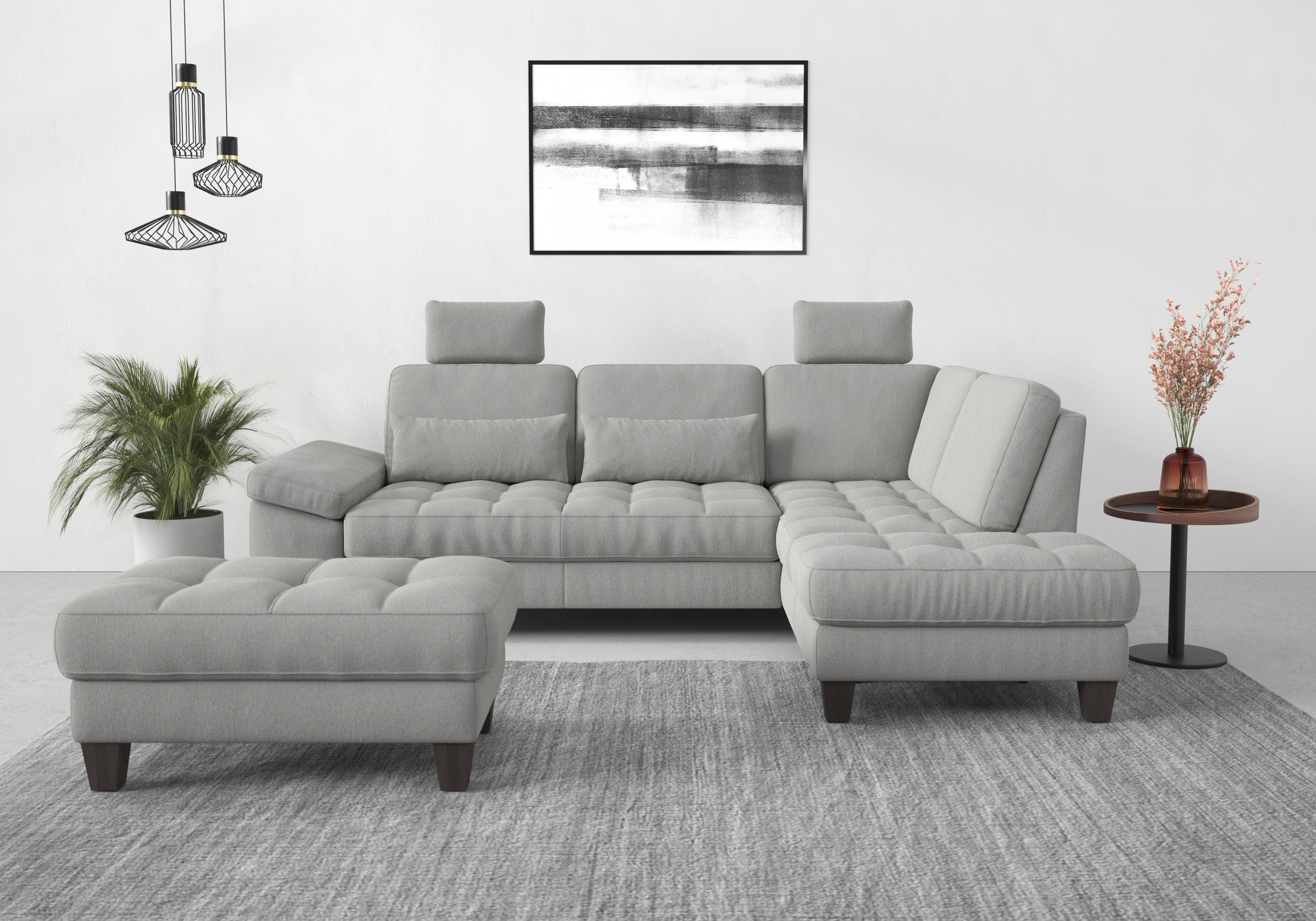 sit&more Ecksofa »Westham L-Form«, mit Ottomane, mit oder ohne Bettfunktion, Bettkasten, Verstellung