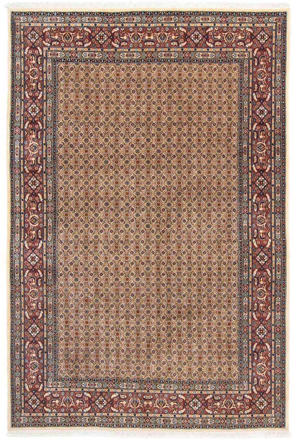 morgenland Wollteppich »Moud Stark Gemustert Beige 237 x 168 cm«, rechtecki günstig online kaufen