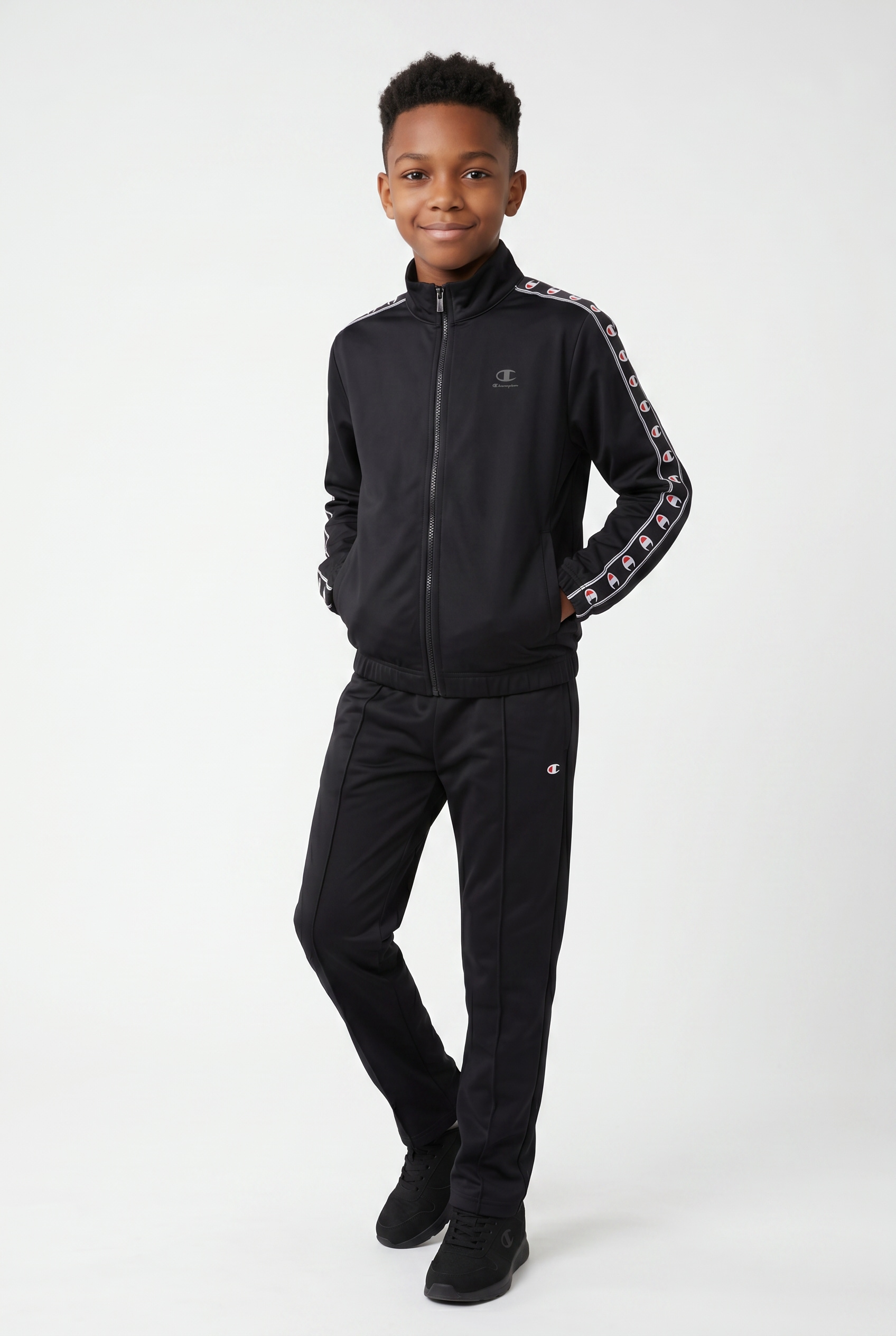 Champion Trainingsanzug »SPORT INSPIRED tracksuit with tape« 2 tlg. zweiteiliges Set, mit komfortabler Passform, aus Polyester