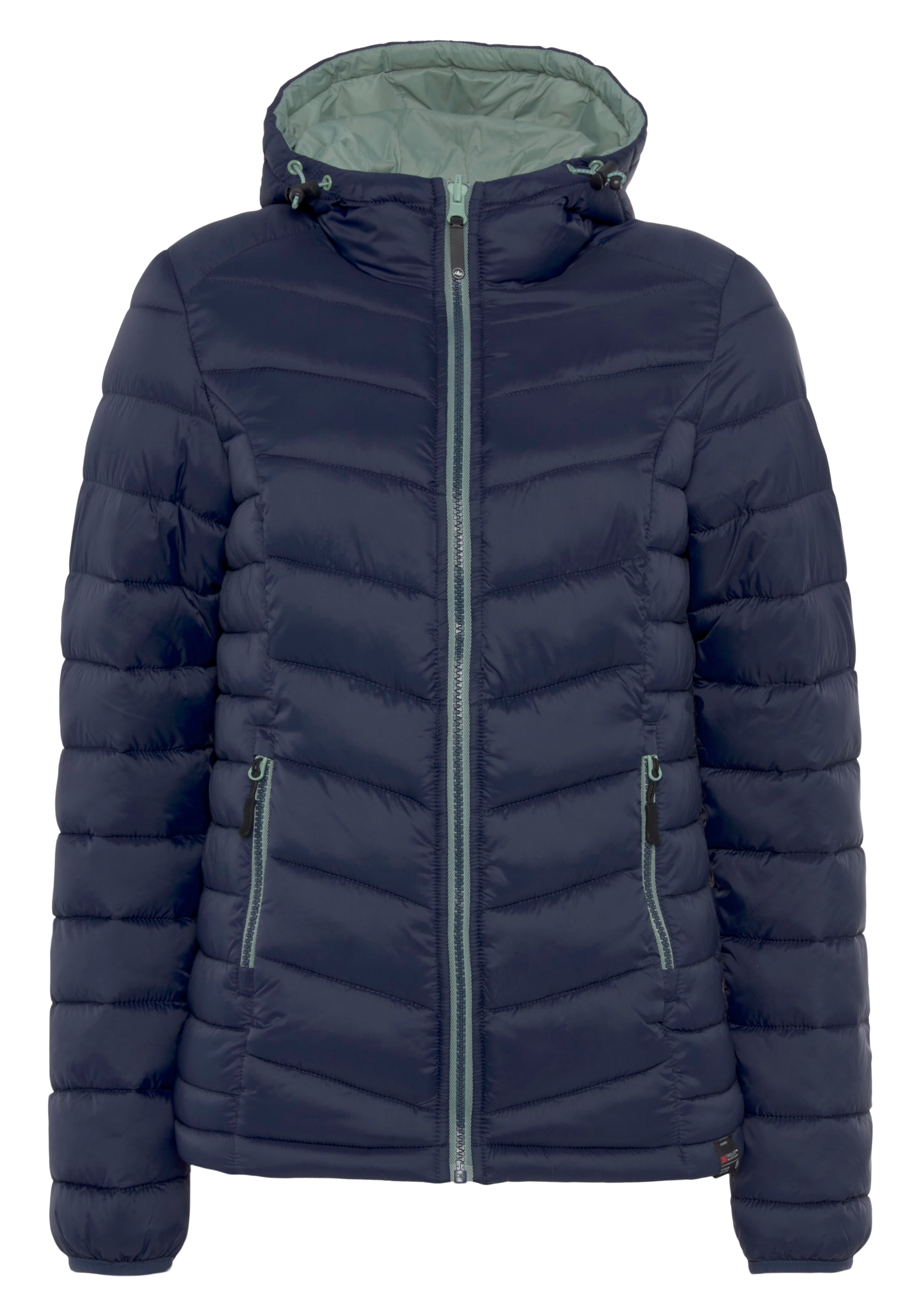 Polarino Steppjacke mit Kapuze Übergangsjacke für kühle Tage,  aus leichtem Webmaterial