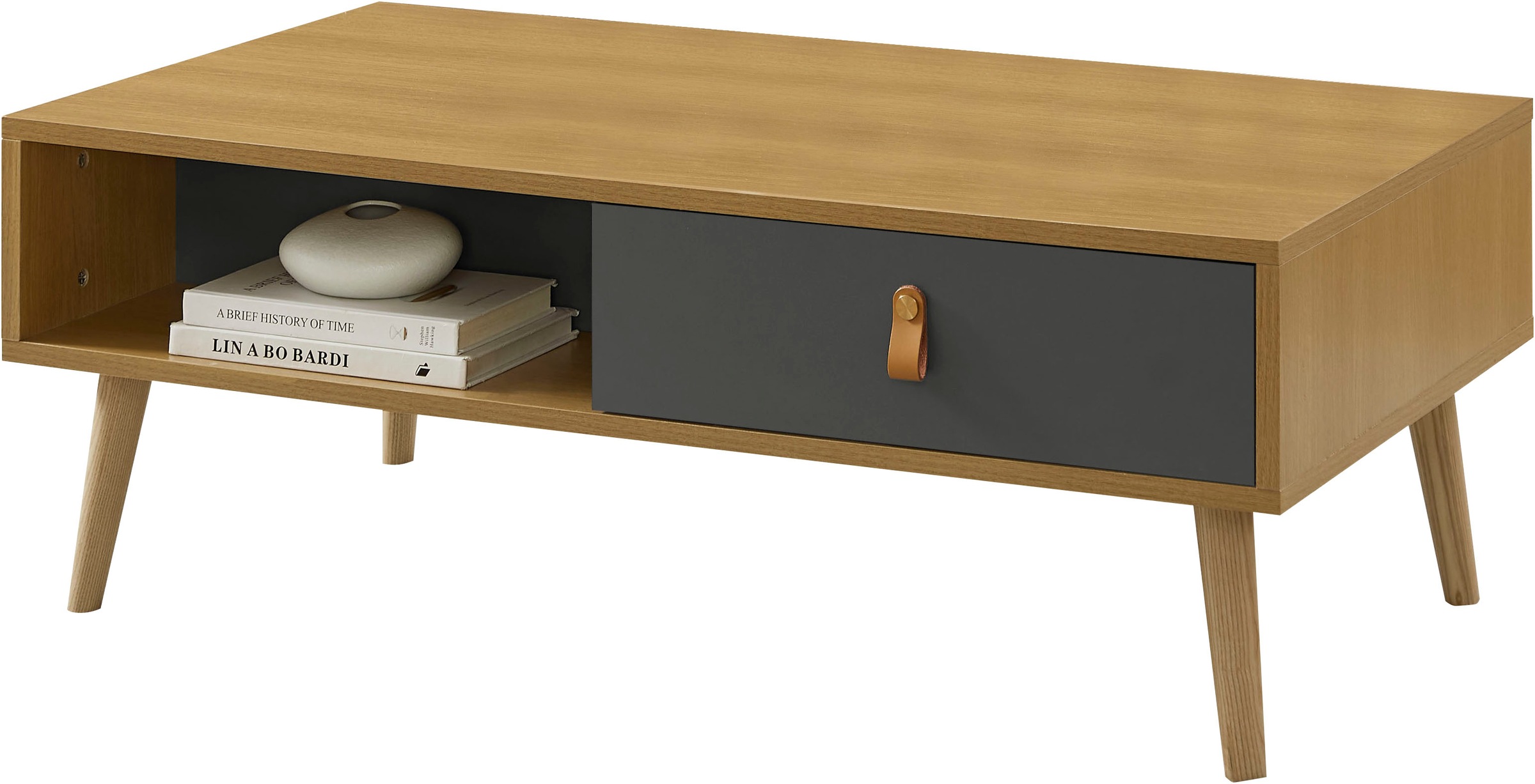 Leonique Couchtisch »Avril« Eichen-Melamin, FSC-zertifiziertem Eschenholz, günstig online kaufen