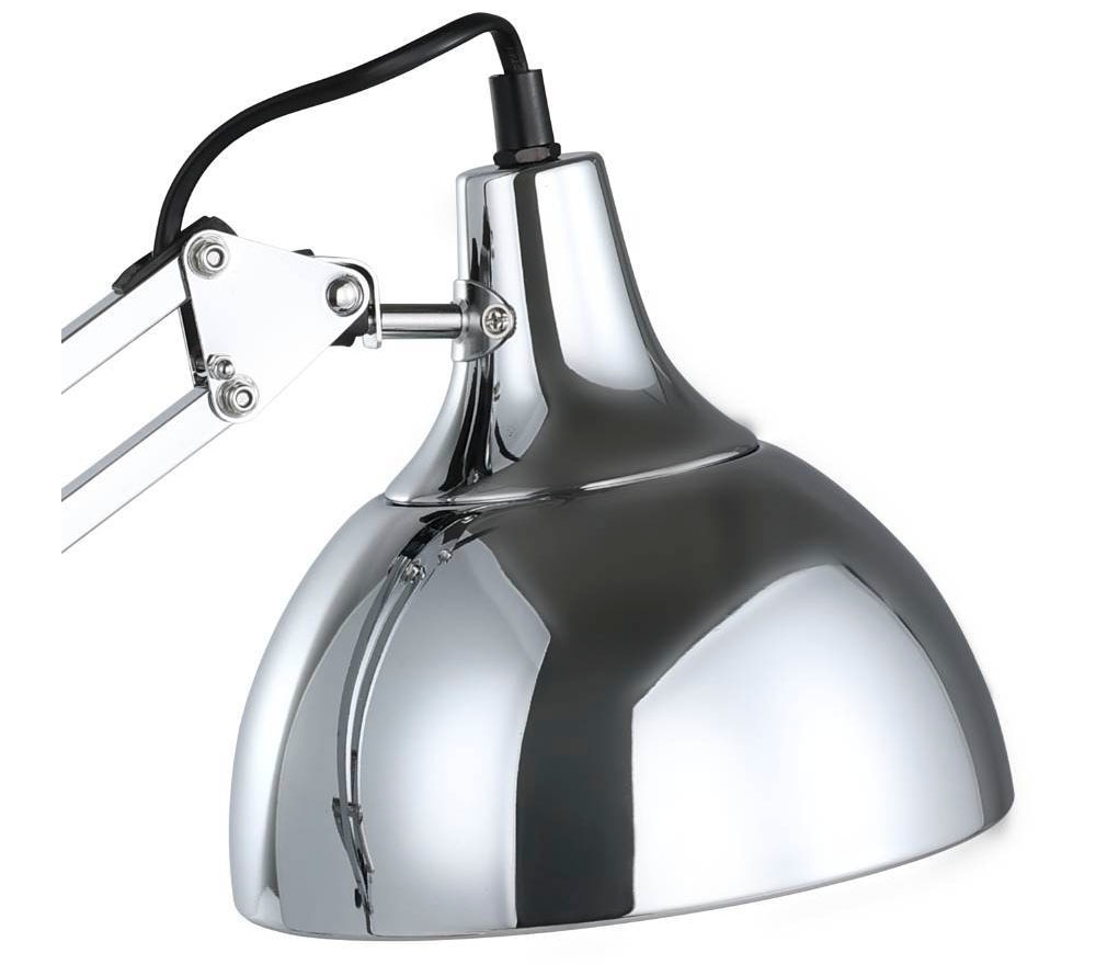 EGLO Tischleuchte »BORGILLIO Tischlampe, Stahl, E27, IP20, Schreibtischlampe, Lampe«, 1 flammig, Leuchtmittel E27 | ohne Leuchtmittel, Tischleuchte, L40 x B19 x H71 cm, chrom, 1X40W exkl.
