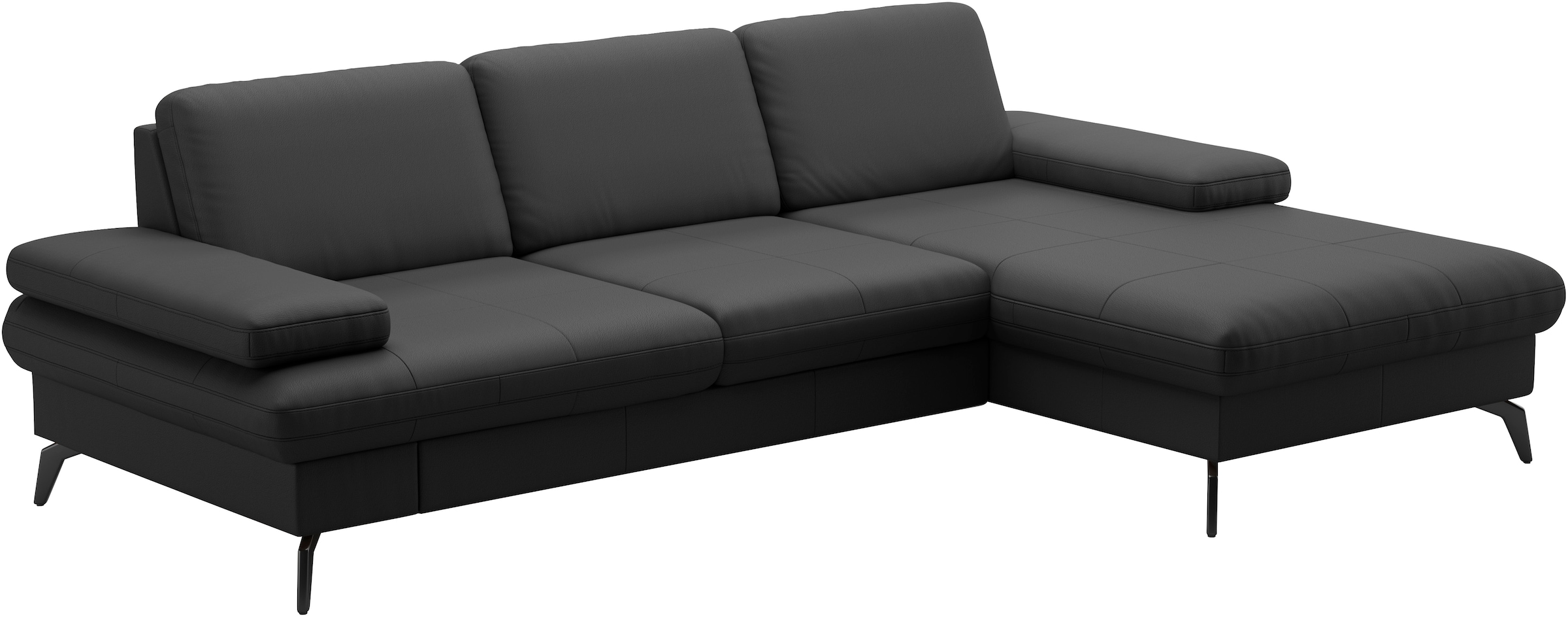 sit&more Ecksofa »Morris L-Form, inkl. Sitztiefenverstellung«, wahlweise mit Armteilverstellung, Bettfunktion & Bettkasten