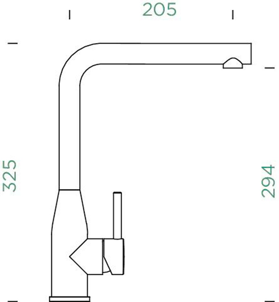 Schock Küchenarmatur »KETO FA« Festauslauf, Flüsterperlator, Schwenkbereich 360°