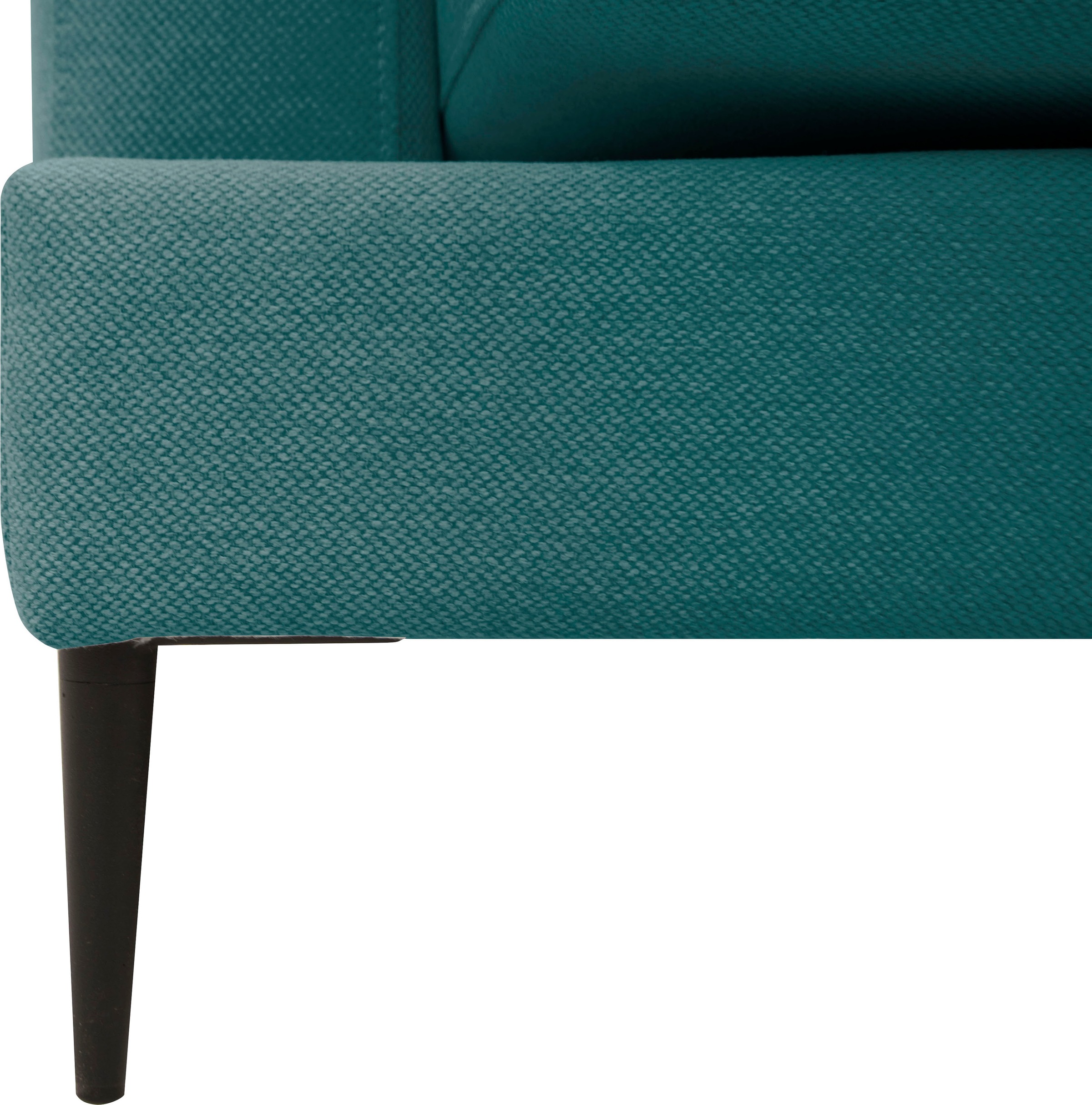 Leonique 3-Sitzer »Cozy elegantes Designsofa, Maße B/T/H: 211/97/80 cm«, mit losen Kissen und Metallbeinen