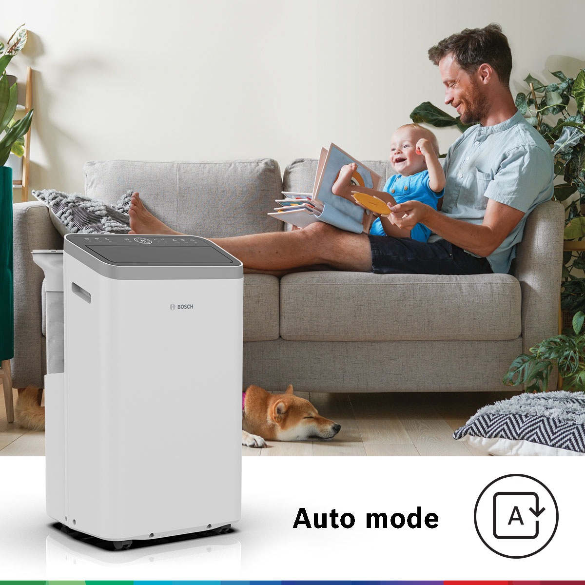 BOSCH 3-in-1-Klimagerät »Cool 2000 - 3-in-1 Klimaanlage, Luftentfeuchter, Ventilator« Ventilator in 3 Stufen, Entfeuchtung bis zu 50 l/Tag