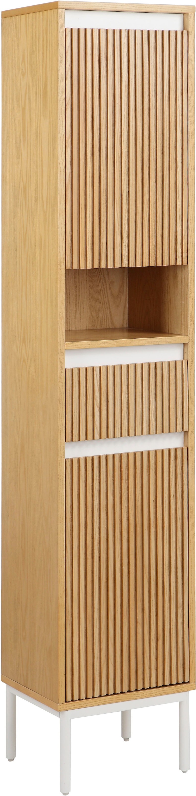 andas Hochschrank »Falun«, Badmöbel, Badezimmerschrank mit Rille, Breite 35 cm