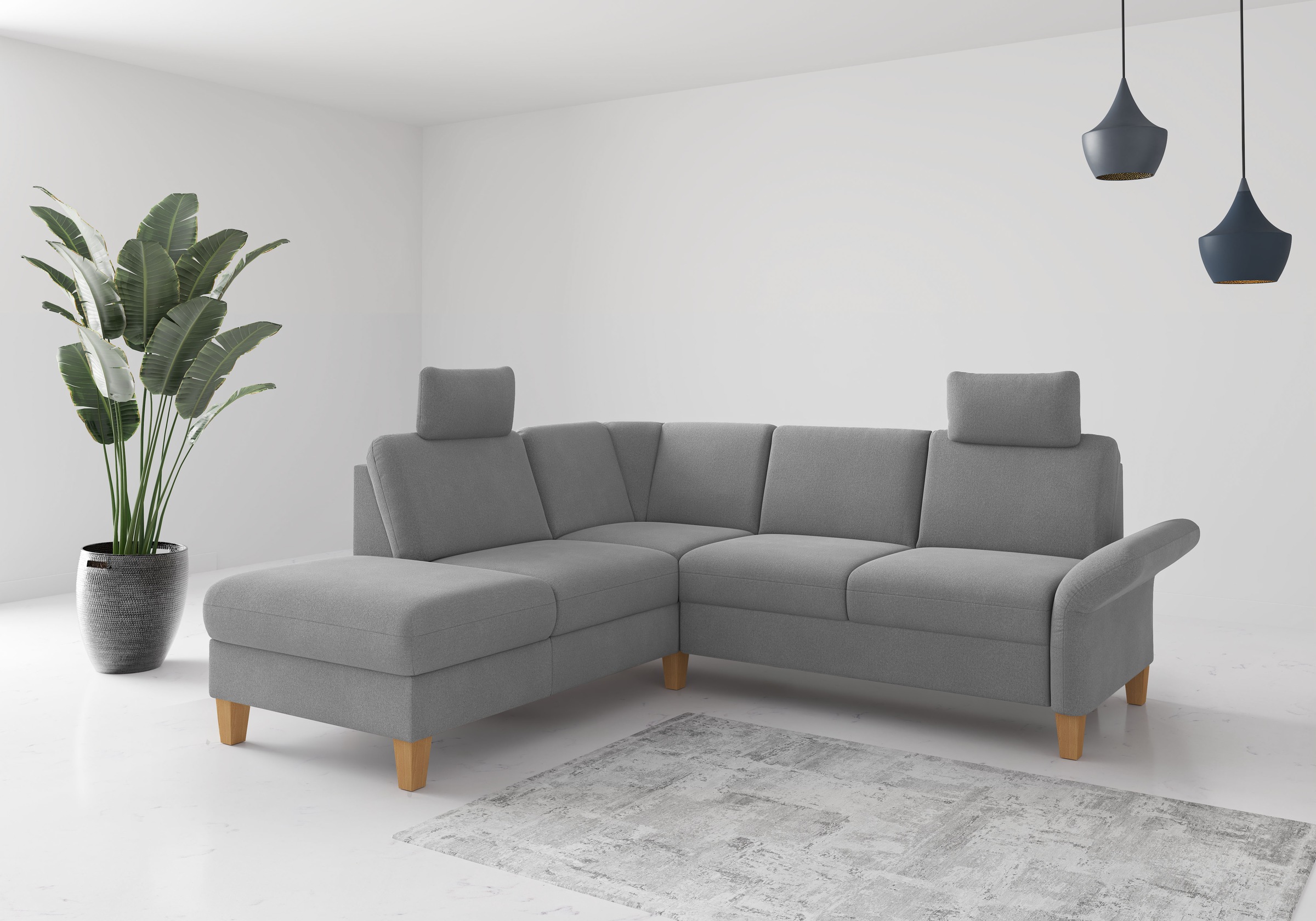 Home affaire Ecksofa »Rochelle«, wahlweise mit Armlverstellung, Klappbett m günstig online kaufen