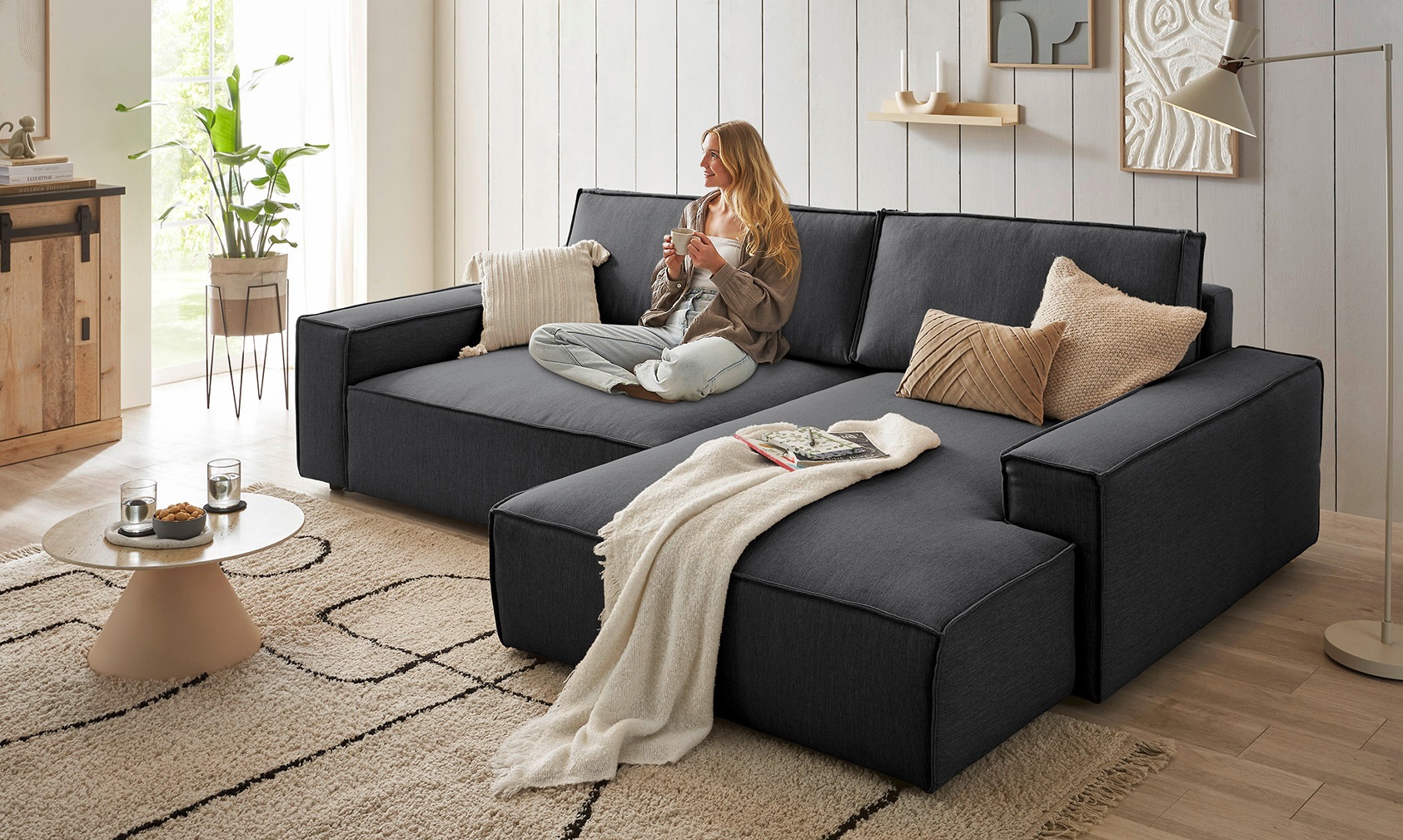 Home affaire Ecksofa »NEU: SHERWOODL XXL 284, Big-Sofa L-Form, tiefe Sitzfl günstig online kaufen