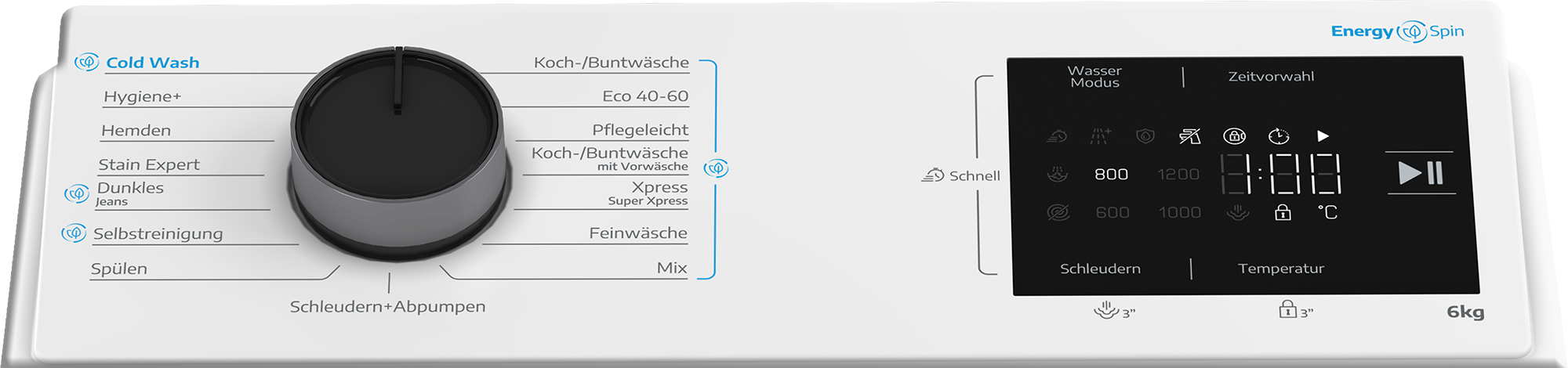 BEKO Waschmaschine Toplader »BWTL 6A W ES« 6 kg 1200 U/min Hygiene+ und Knitterschutz unterstützen gepflegte Wäsche.