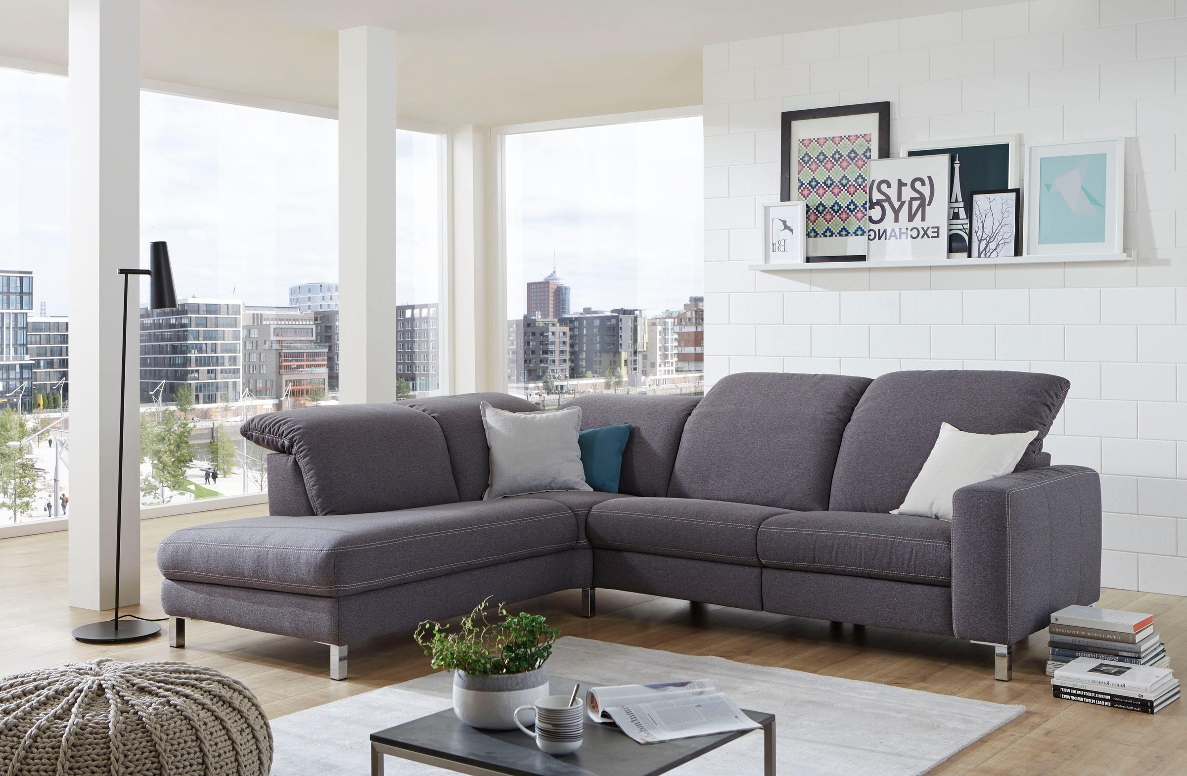 3C Candy Ecksofa »Homely bequem und komfortabel, mit verstellbaren Kopfteil günstig online kaufen