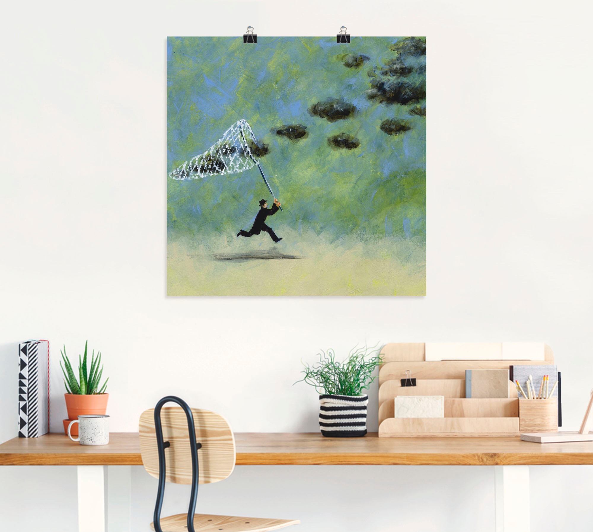 Artland Wandbild »Wolkenfänger«, Mann, (1 St.), als Leinwandbild, Poster, Wandaufkleber in verschied. Größen