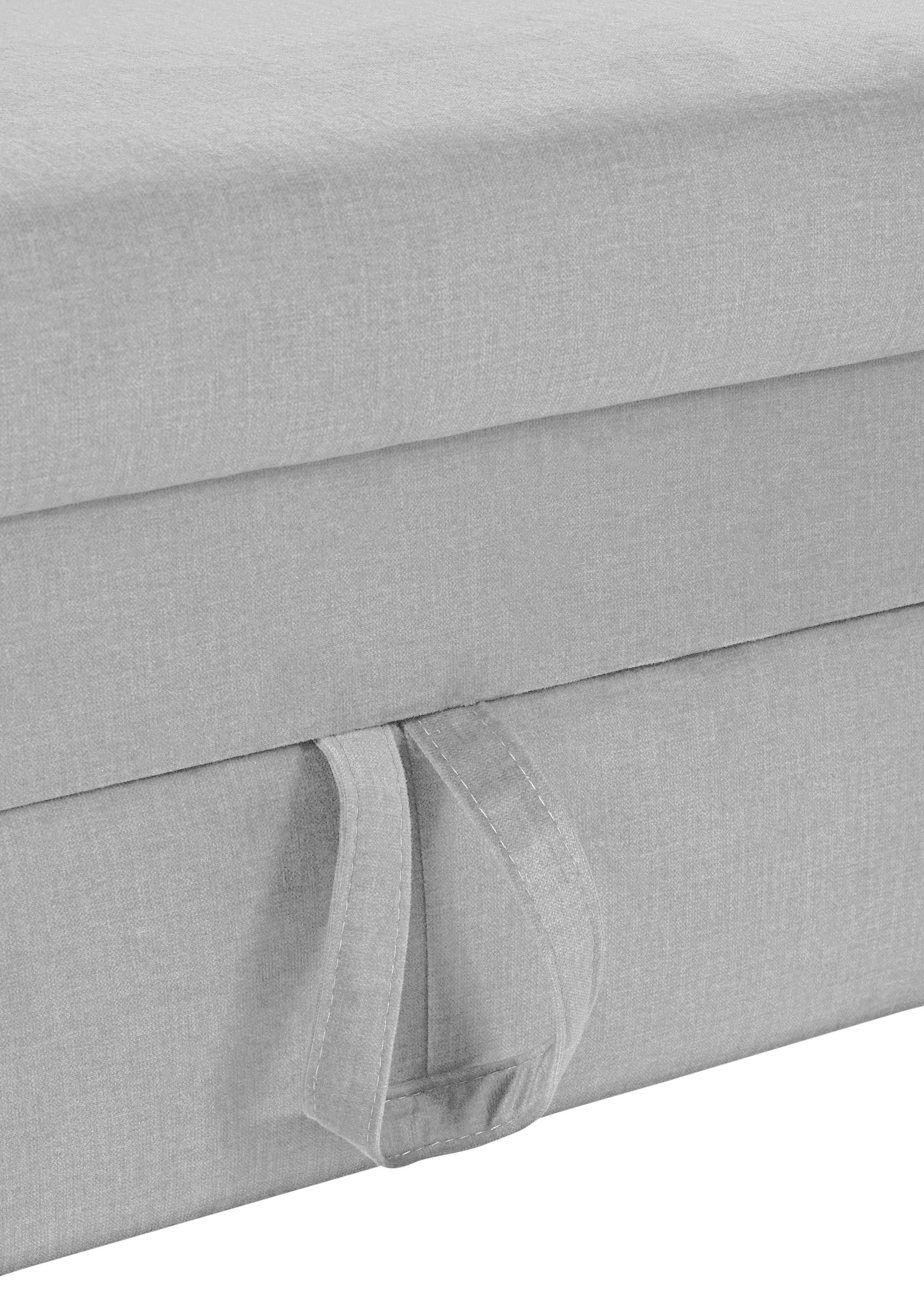 COTTA Polstergarnitur »Morven L-Form«, (Set), Set bestehend aus: Ecksofa mit Kopfteilverstellung & Hocker