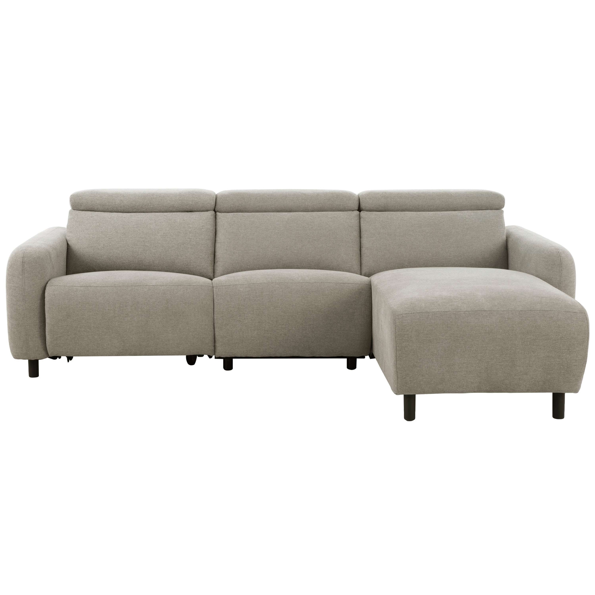OTTO home Ecksofa »SKAANE Struktur, L-Form, 274 cm, manuelle/elektrische Relaxfunktion,« 274 cm, mit Kopfteilverstellung und man. oder elektr. Relaxfunktion
