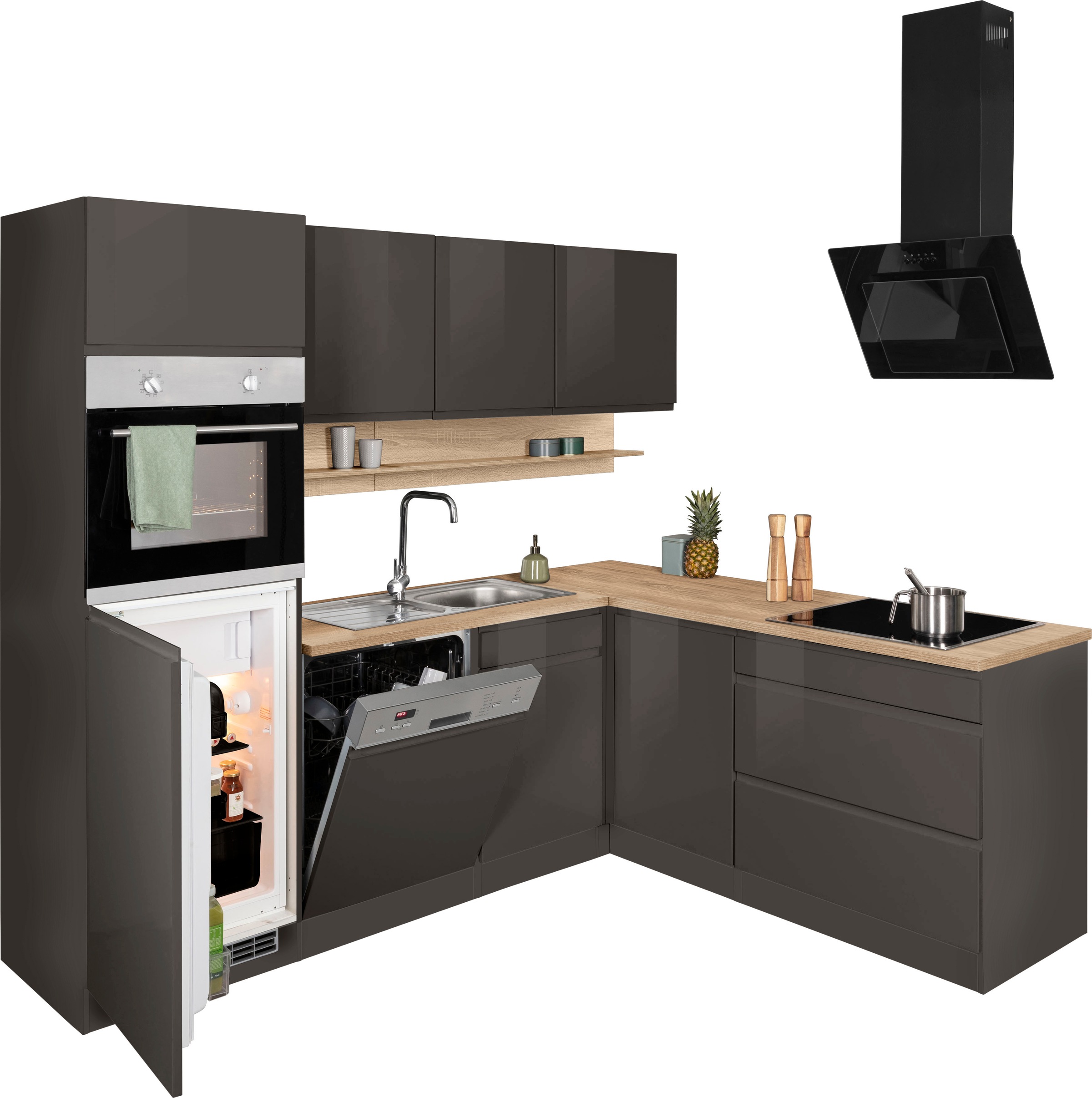 KOCHSTATION Winkelküche »KS-Virginia«, Stellbreite 230/190 cm, ohne E-Geräte