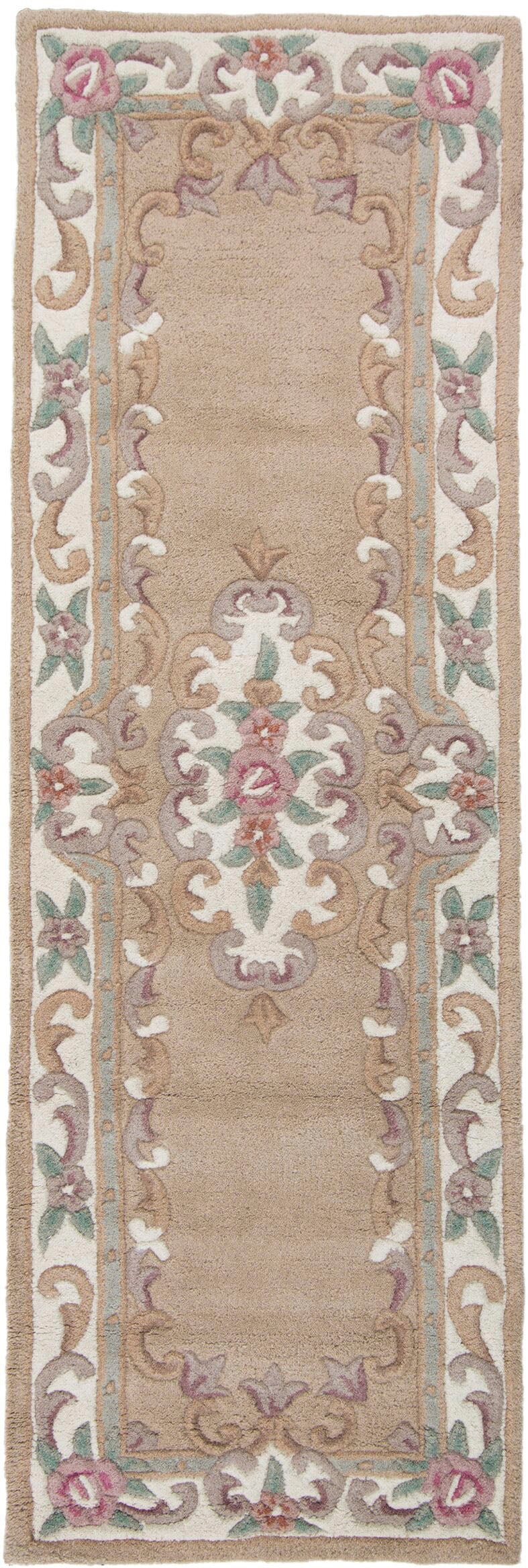 FLAIR RUGS Läufer »Aubusson«, rechteckig, 10 mm Höhe, Wolle, Teppich, Wohnz günstig online kaufen