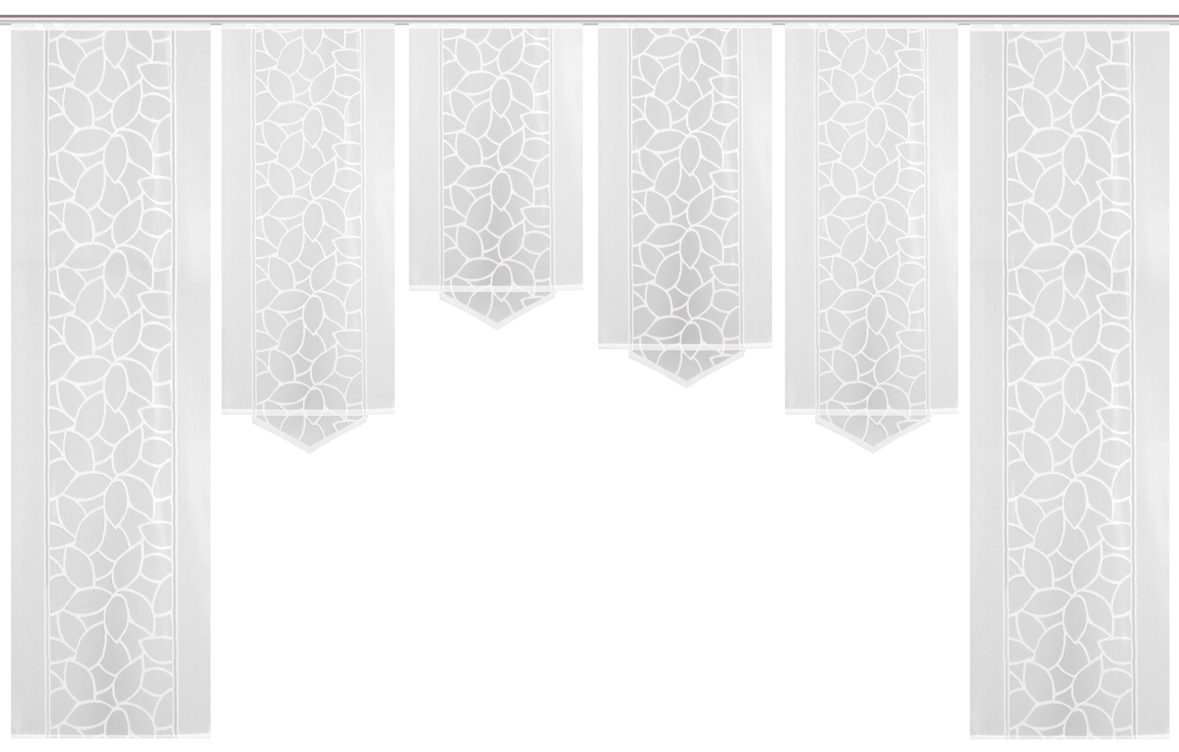 HOME WOHNIDEEN Schiebegardine »JENNA«, (6 St.), Schiebevorhang Jacquard Set