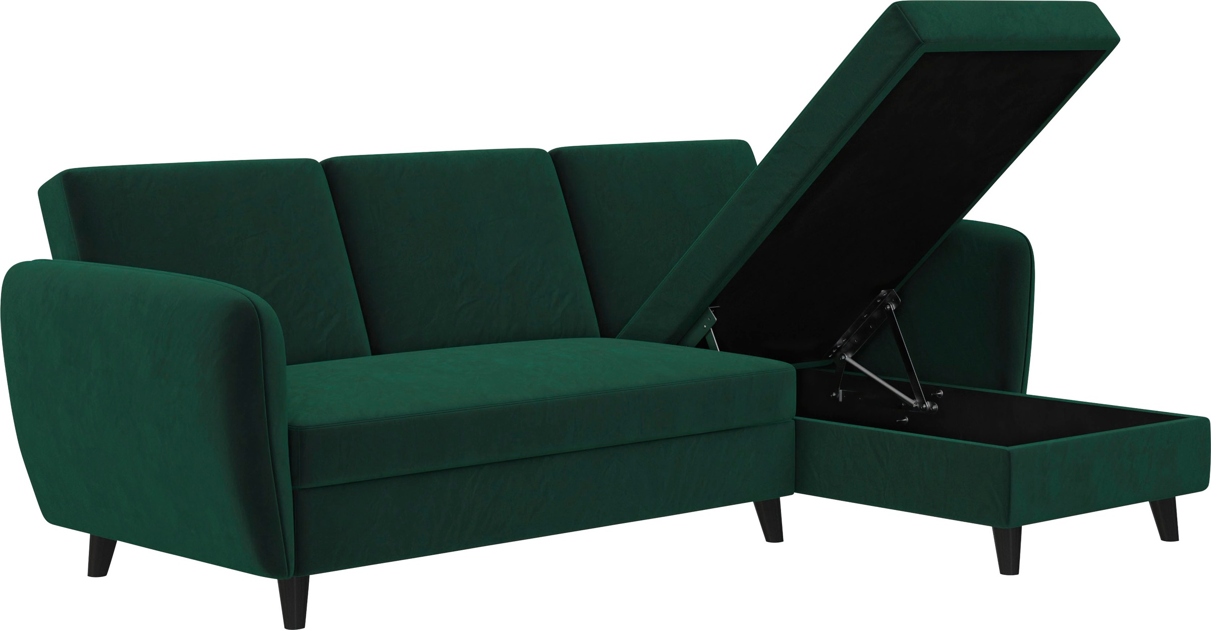 Dorel Home Ecksofa »Perry, L-Form,«, Rückenlehne, verschiedene Farbvarianten, Sitzhöhe 43 cm, Breite 219 cm