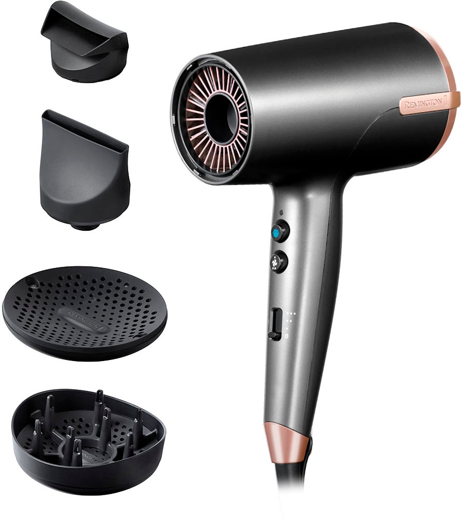 Remington Haartrockner »D6077 ONE Dry & Style Hairdryer«, 2000 W, 4 Aufsätze, 120 km/h Luftstrom, 4 Aufsätze, 8 Heiz-& Geschwindigkeitskombinationen