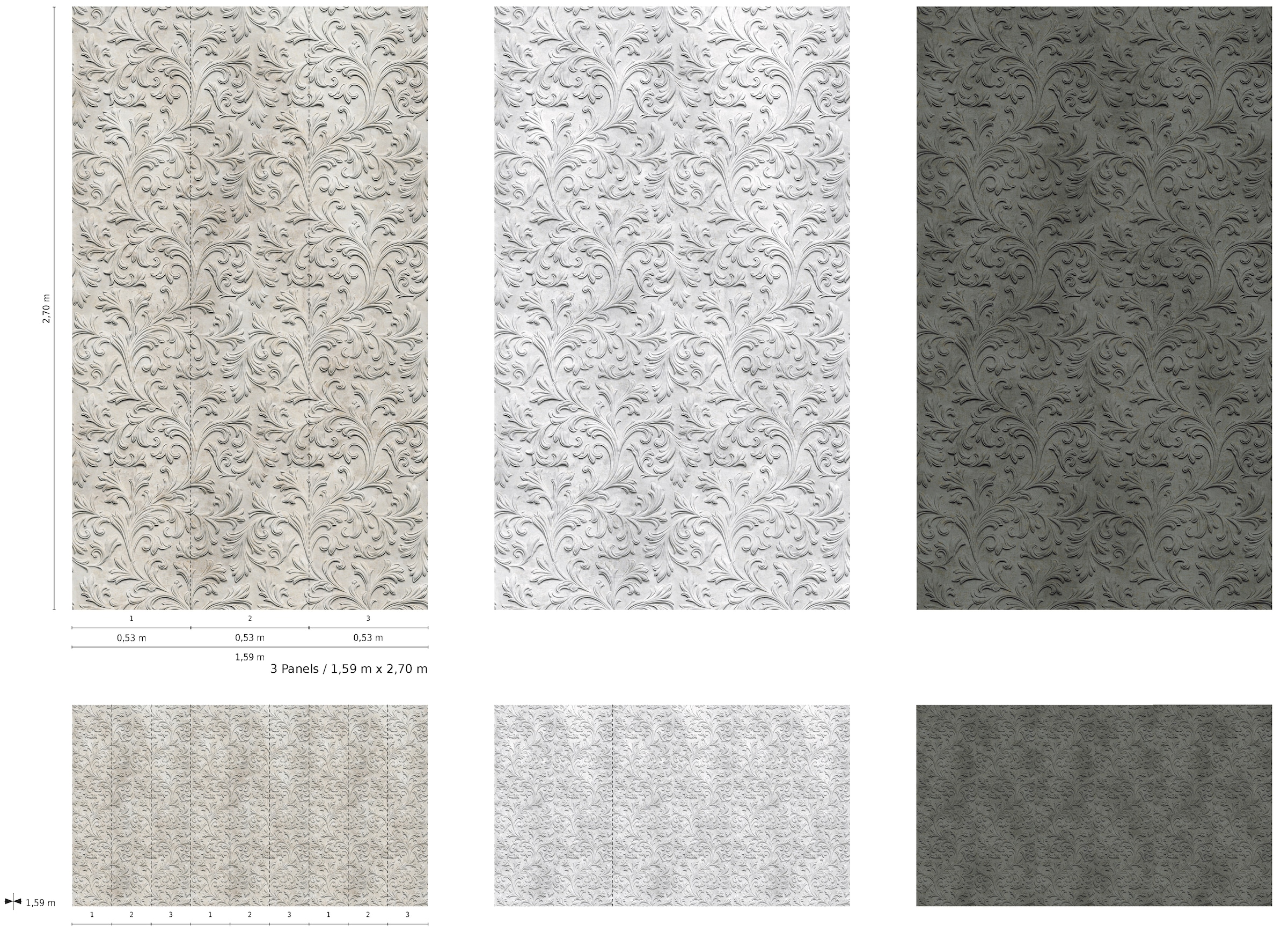 Marburg Fototapete ornamental moderne Tapete für Wohnzimmer Schlafzimmer Küche