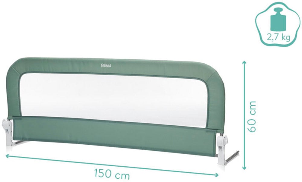 Fillikid Bettschutzgitter »Lara, mint, 150/60 cm«