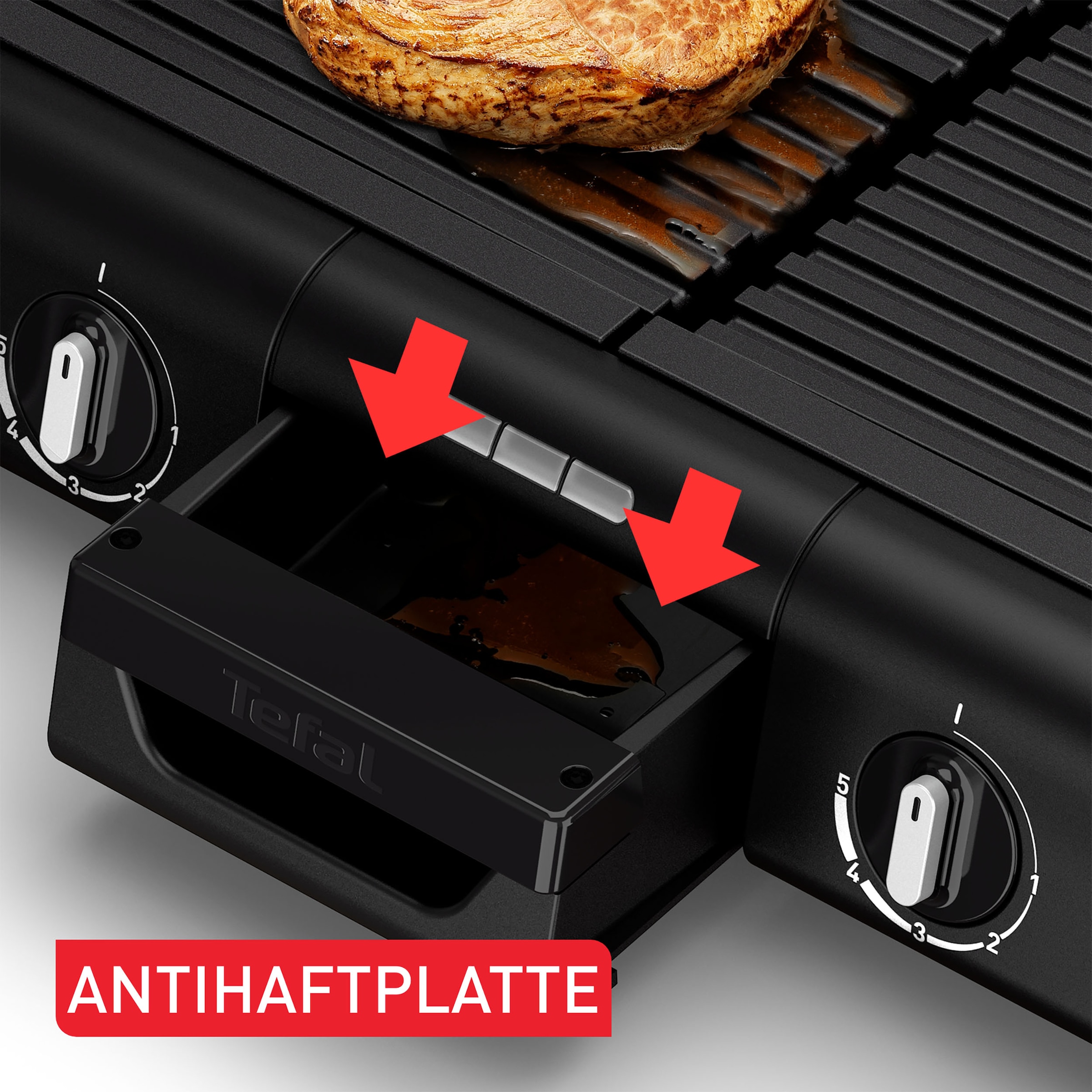 Tefal Tischgrill »TG800N Family-Grill«, 2400 W, Indoor- & Outdoor-Elektrogrill, 2 Grillplatten, antihaftbesch., 2400 W