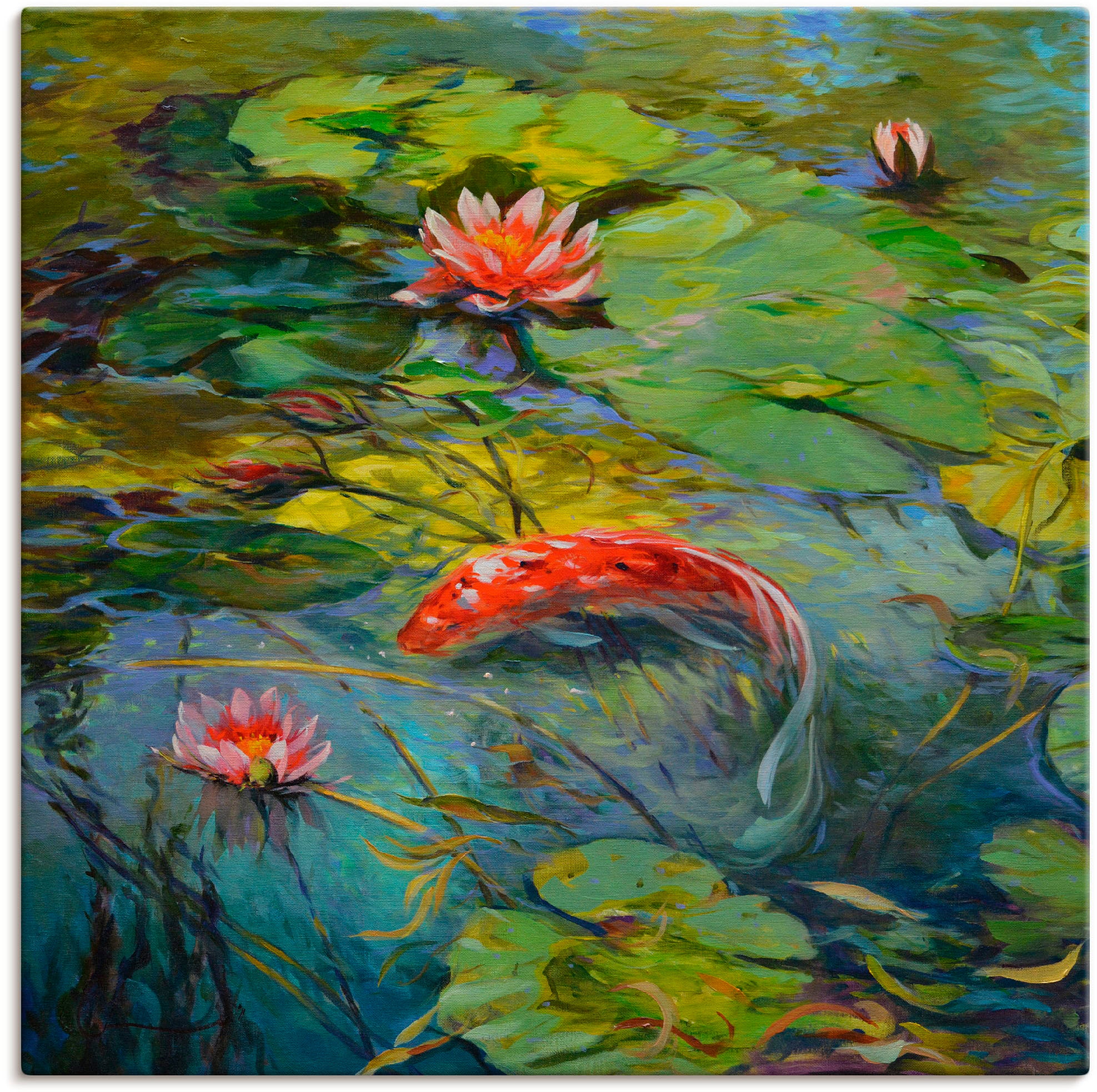 Artland Leinwandbild »Roter Koi«, Wassertiere, (1 St.), auf Keilrahmen gesp günstig online kaufen