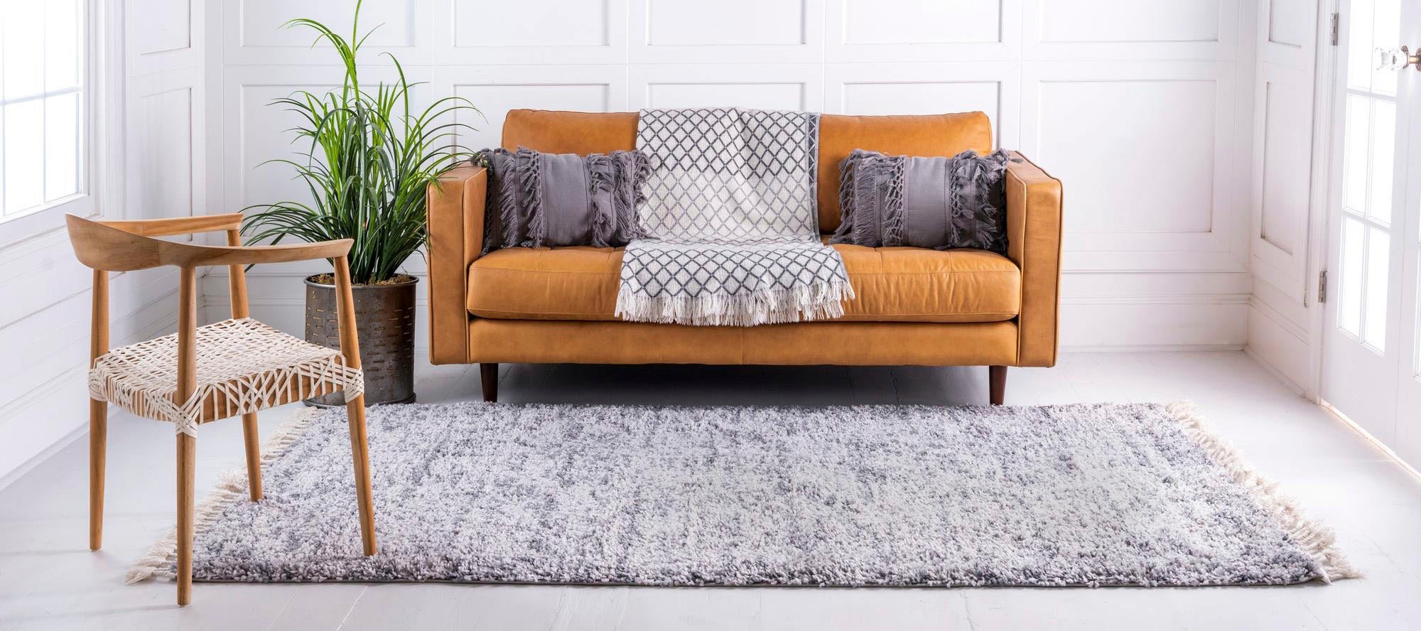 Myflair Möbel & Accessoires Hochflor-Teppich »Top Shag Lagerräumung«, rechteckig, 32 mm Höhe, gewebt, melierte Optik, weich & kuschelig, mit Fransen