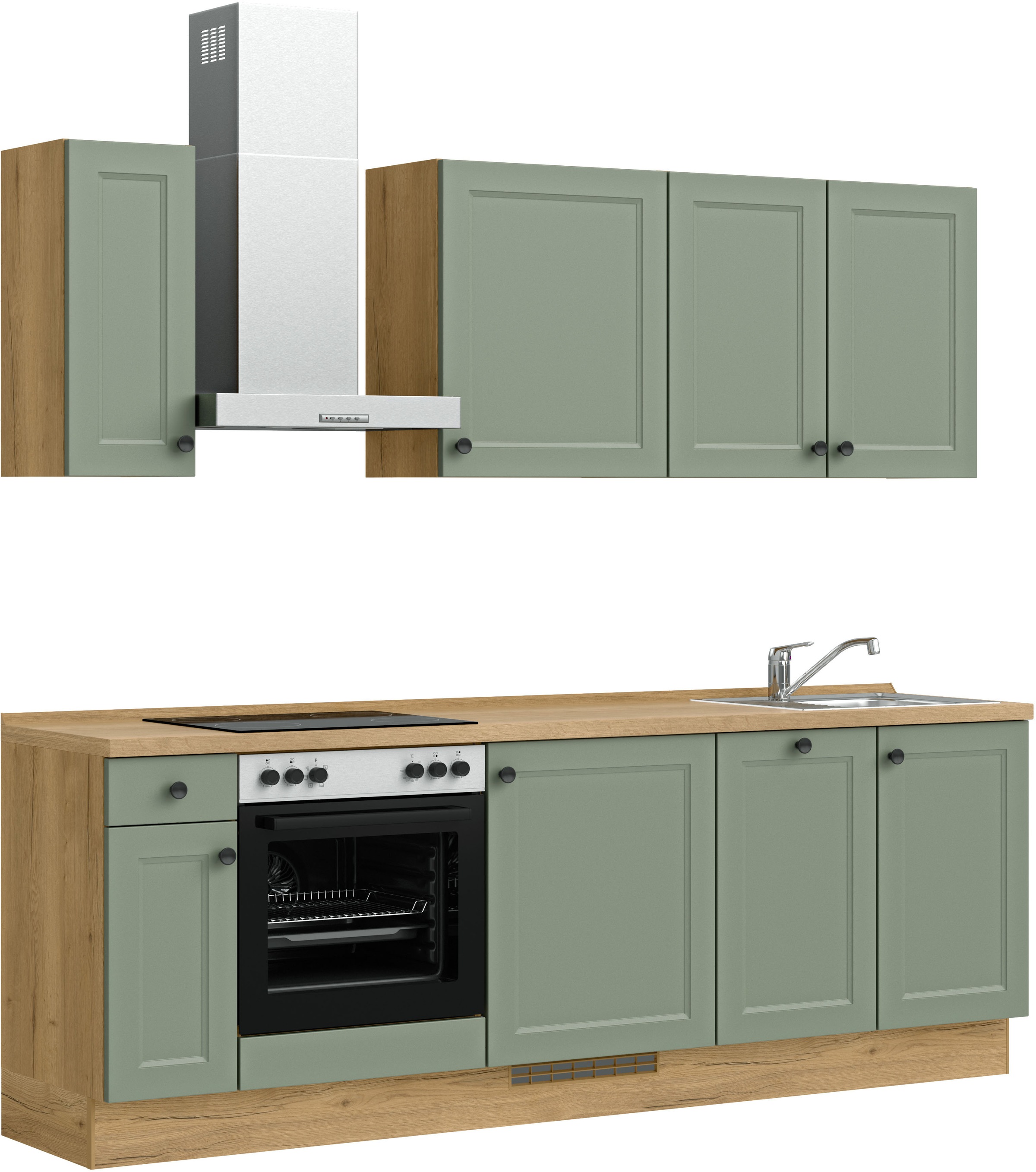 nobilia® Küchenzeile »"Cascada I"«, vormontiert, Ausrichtung wählbar, Breite 240 cm, wahlw. mit E-Geräten