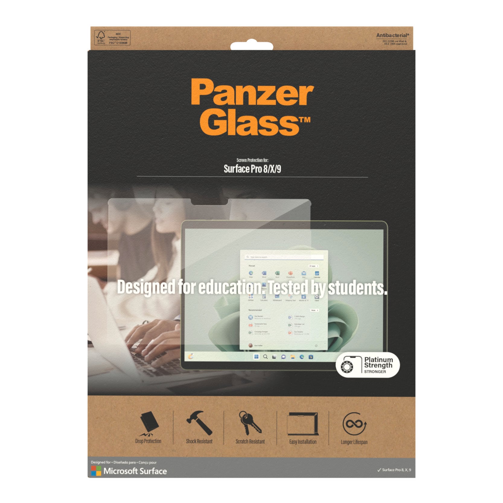 PanzerGlass Displayschutzfolie »Glas Microsoft Surface Pro 8/Pro X/Pro 9«