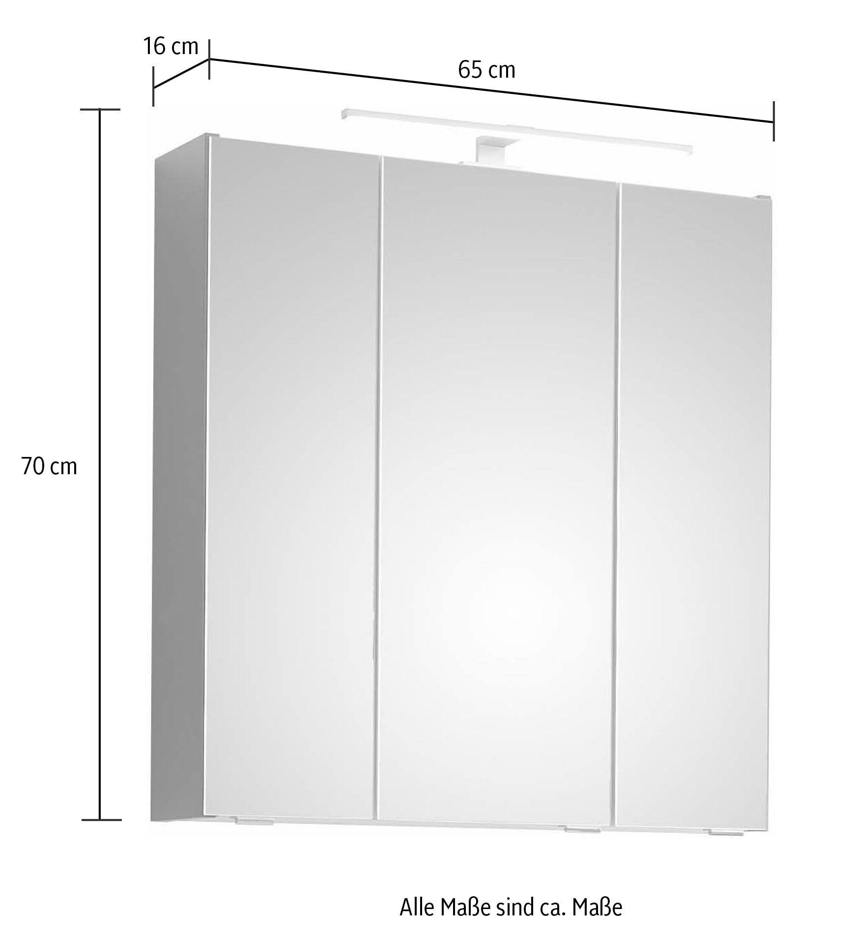 Saphir Badmöbel-Set »Quickset 5-teilig, Waschbeckenunterschrank mit LED-Spiegelschrank«, (6 St.), Midischrank, Unterschrank, Hängeschrank, inkl. Türdämpfer, 9 Türen