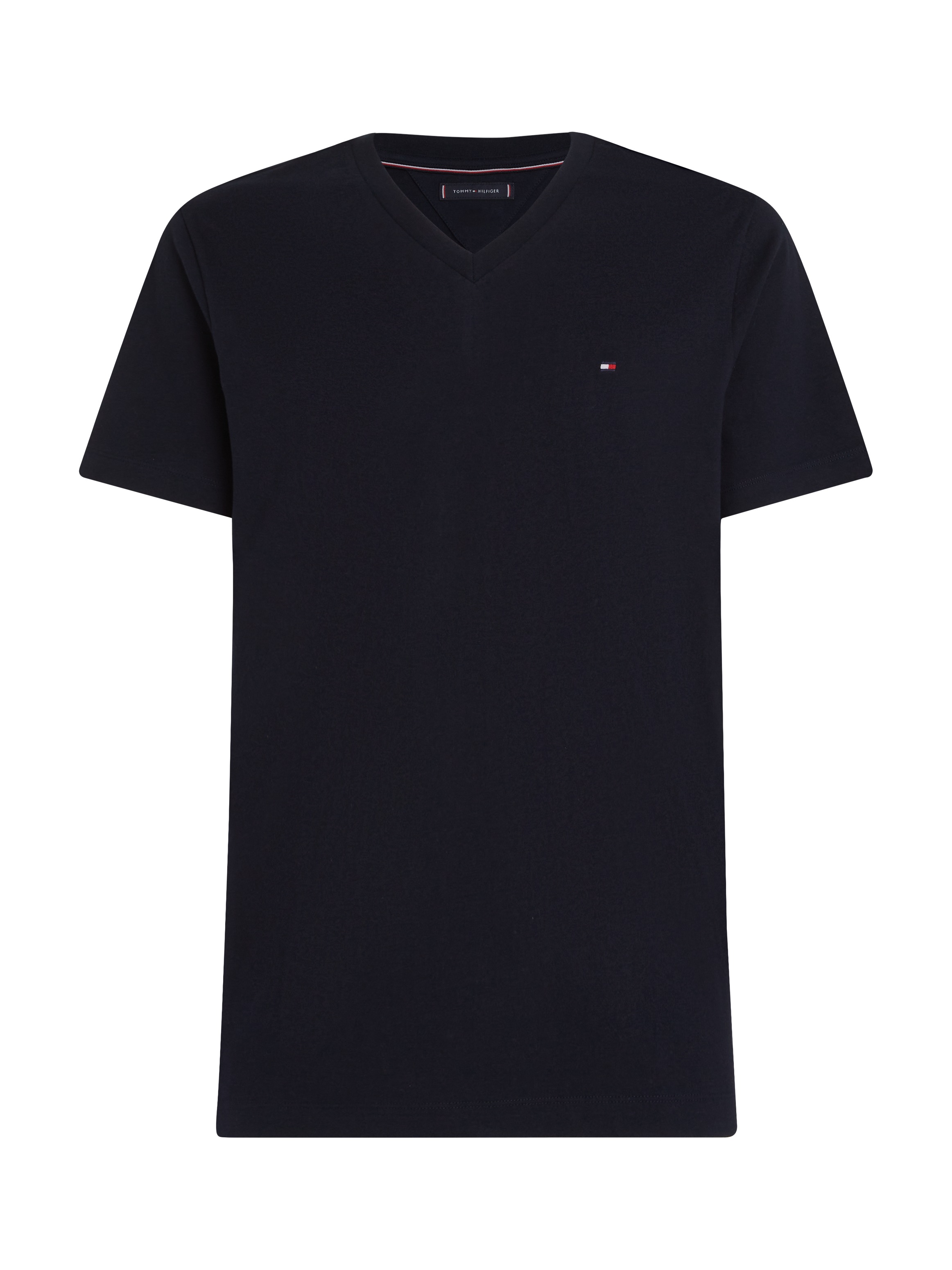 Tommy Hilfiger V-Shirt »ESSENTIAL V-NECK TEE mit V-Ausschnitt und Markenlabel« unifarben, casual, regular fit, Baumwolle, V-Ausschnitt