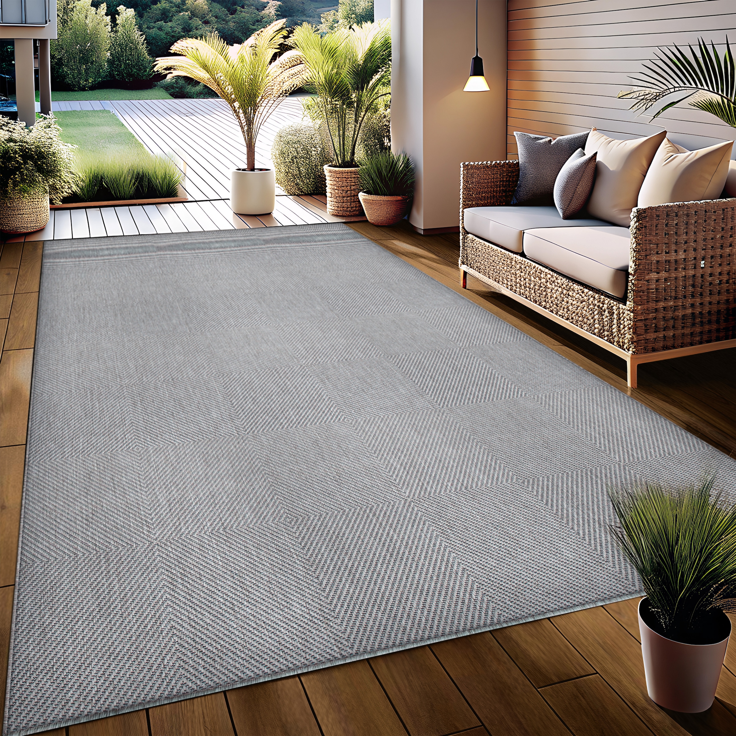 Home affaire Teppich »Anna«, rechteckig, 3 mm Höhe, Outdoor geeignet, Sisal günstig online kaufen