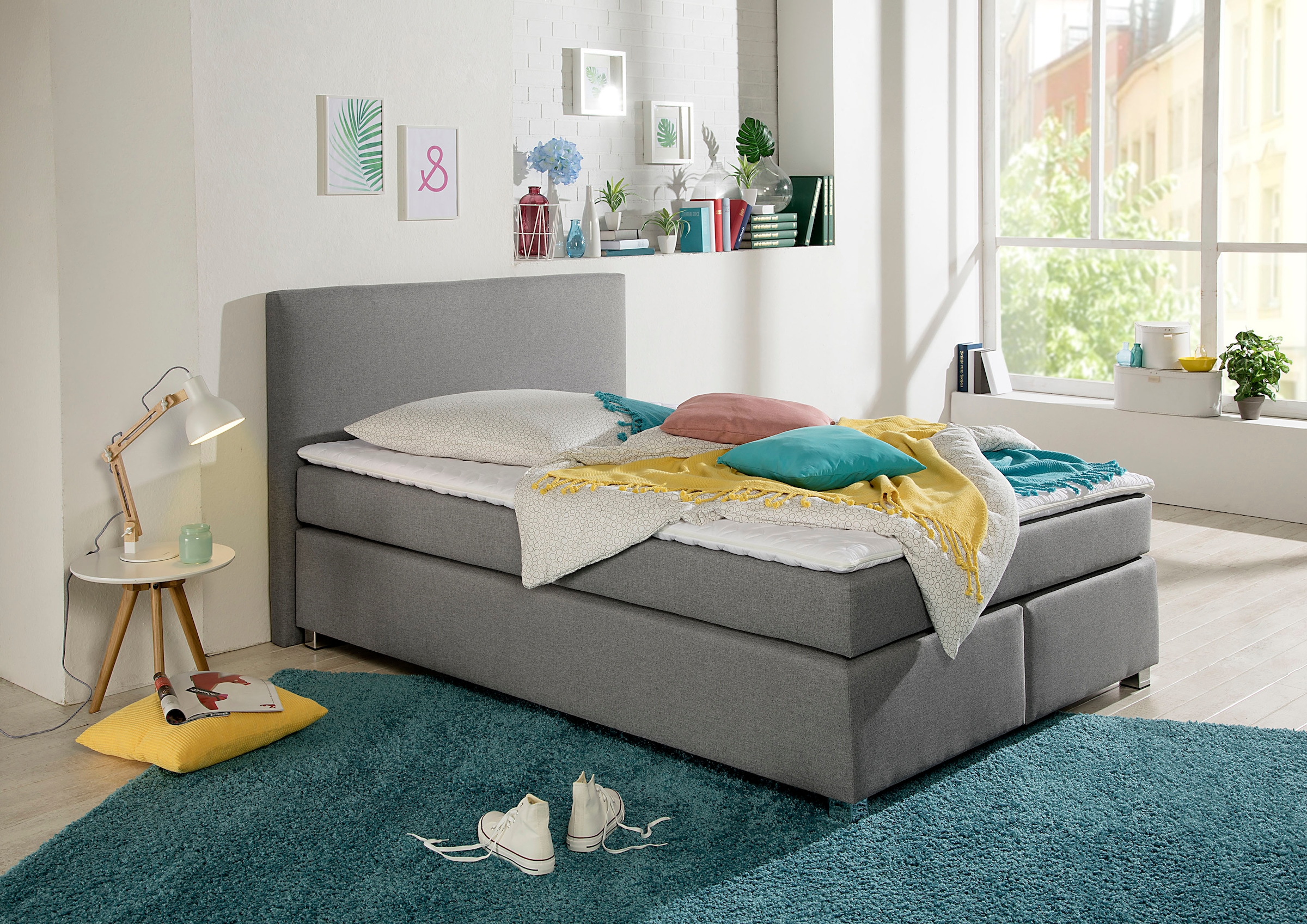 INOSIGN Boxspringbett "Eliana", inkl. Topper, in 4 Breiten, 3 Matratzenarte günstig online kaufen