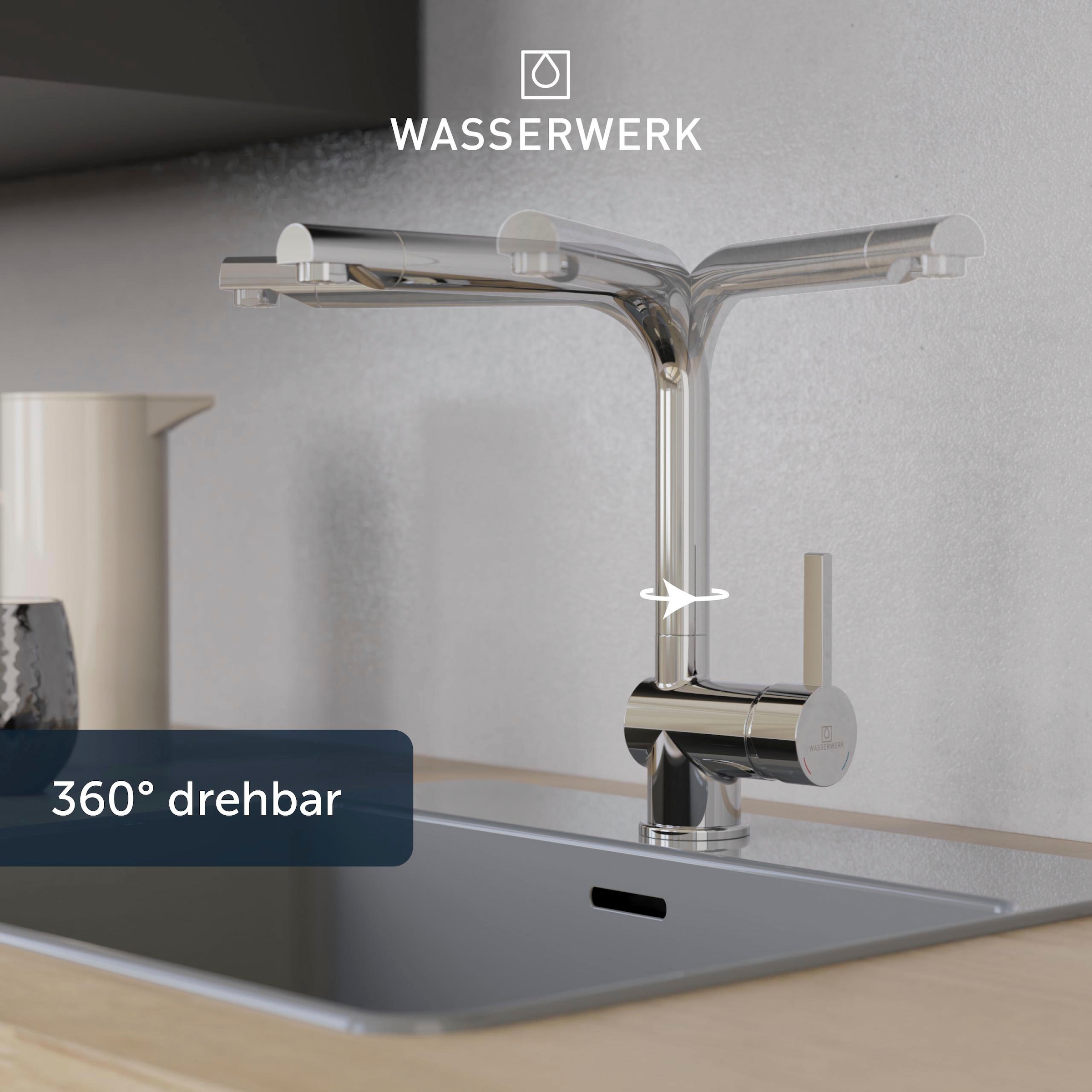 WASSERWERK Spültischarmatur »WK 4, Wasserhahn, Küche, Einhebelmischer«