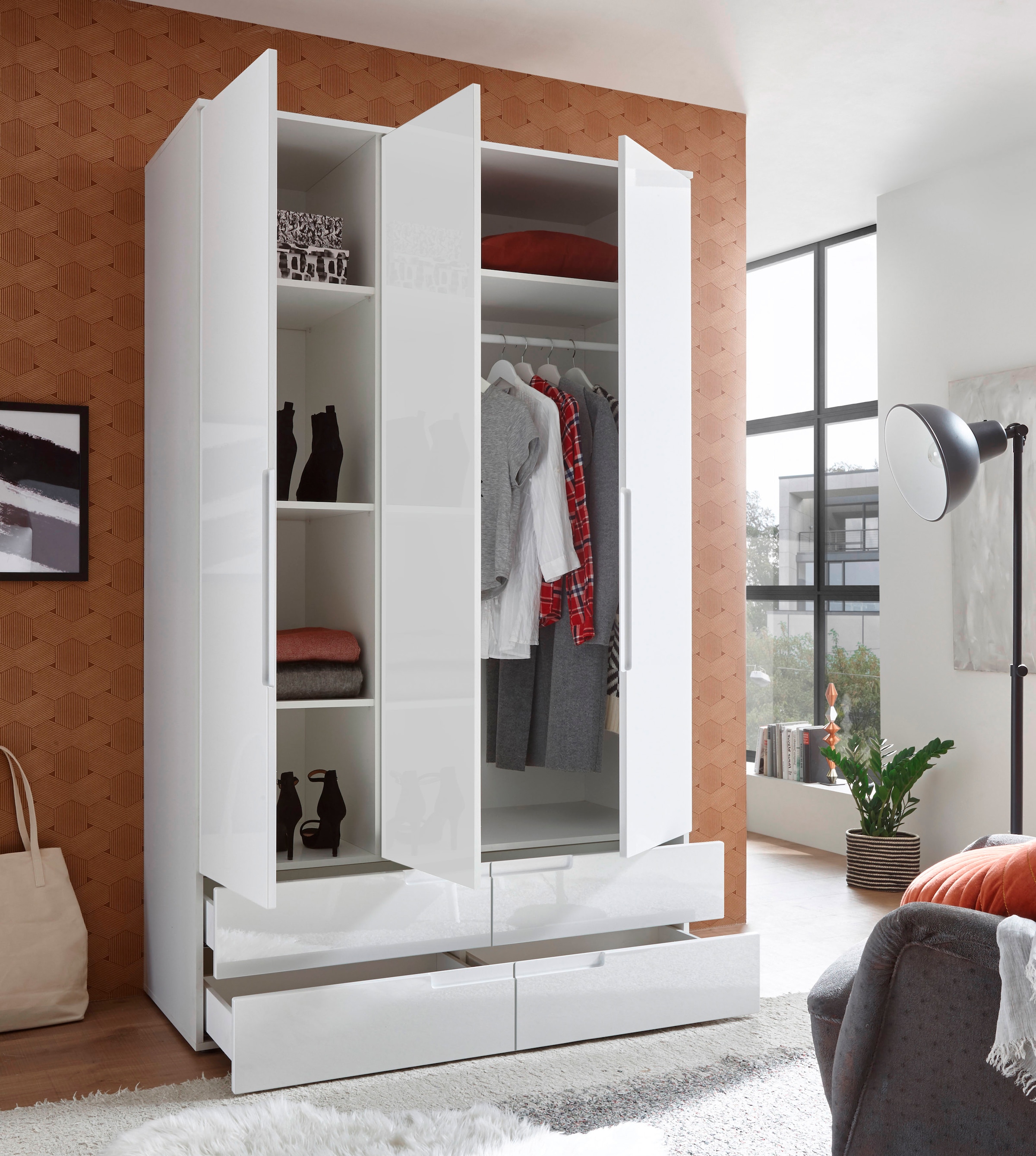 Schlafkontor Drehtürenschrank »Spice«, mit Hochglanzfront