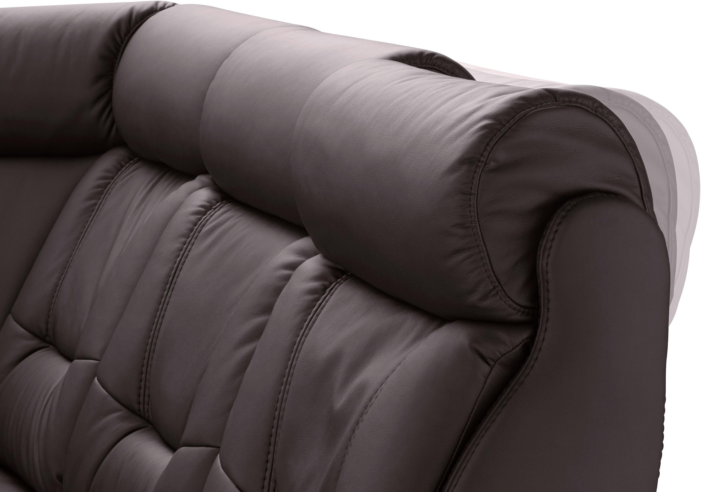 Places of Style Ecksofa »Sardinien L-Form«, mit Kopfteilverstellung, wahlweise mit Bettfunktion