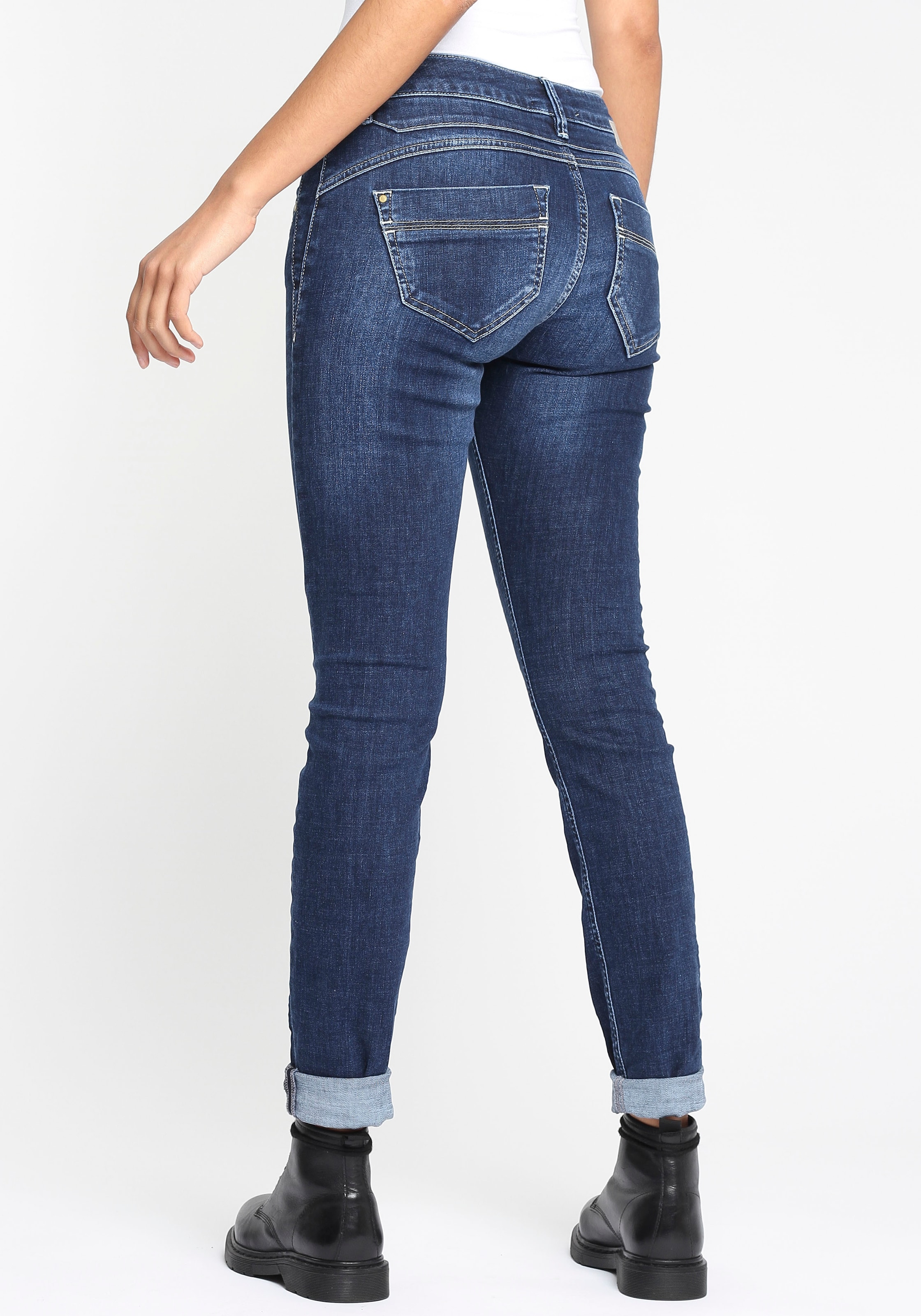 GANG Skinny-fit-Jeans »94NELE«, mit Rundpasse und seitlichen  Dreieckseinsätzen f. e. tolle Silhouette online kaufen