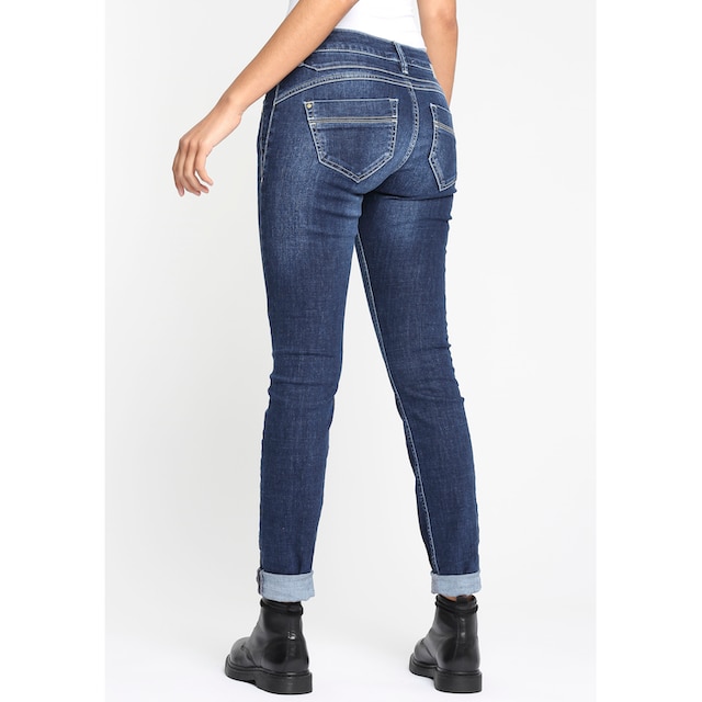 GANG Skinny-fit-Jeans »94NELE«, mit Rundpasse und seitlichen  Dreieckseinsätzen f. e. tolle Silhouette online kaufen