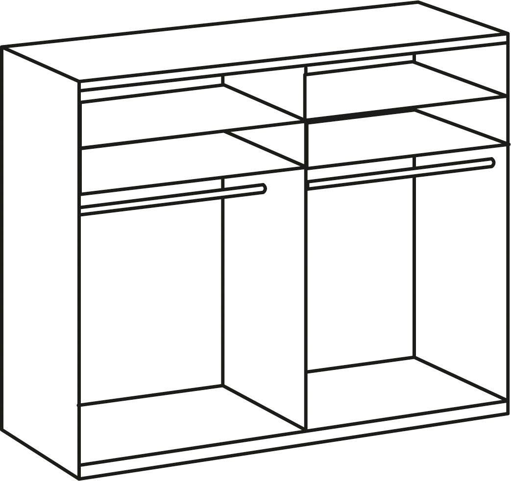 Wimex Schwebetürenschrank »Bramfeld«, mit Glaselementen und zusätzlichen Einlegeböden