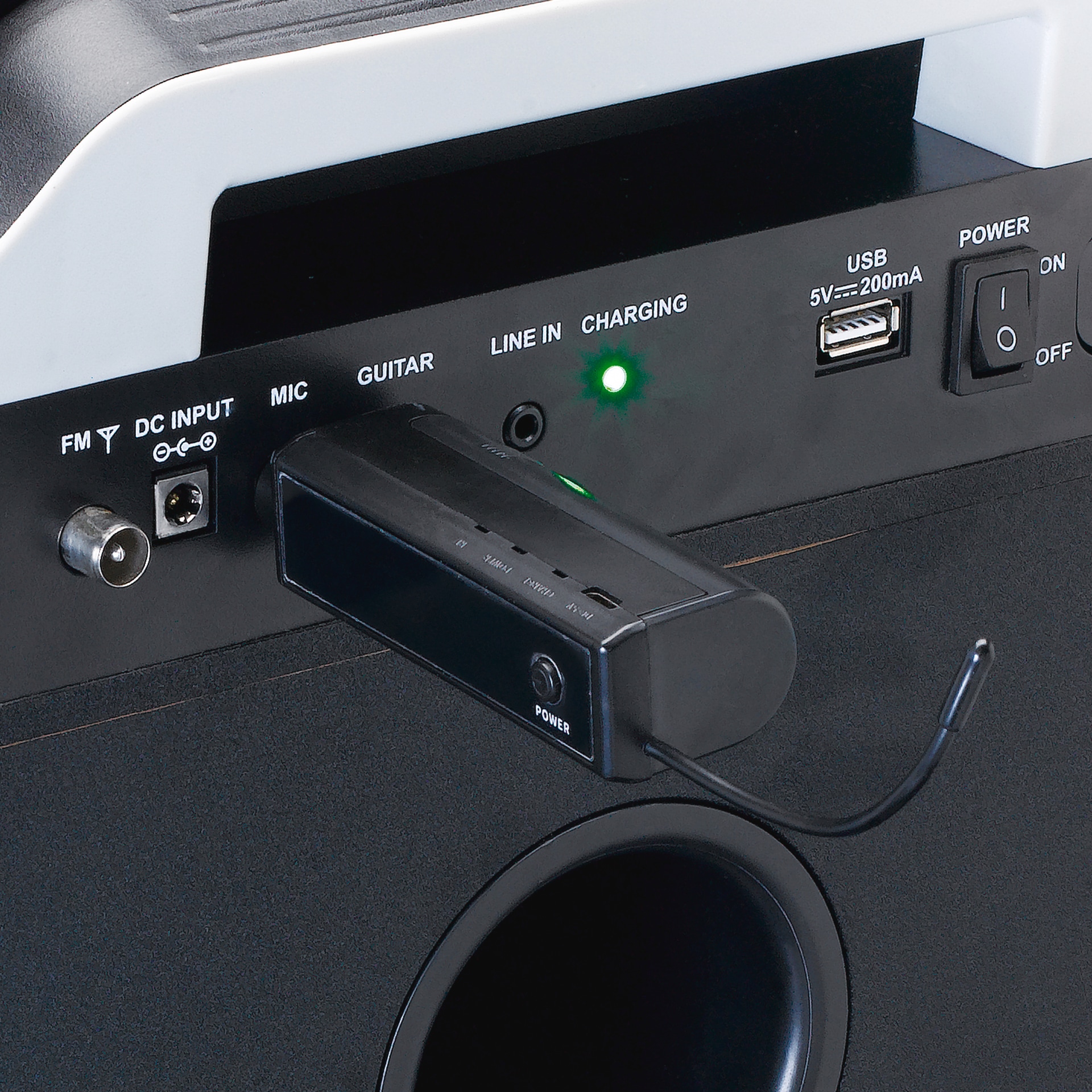 Lenco Mikrofon »MCW-011BK - Kabelloses Mikrofon mit 6,3 mm Receiver«