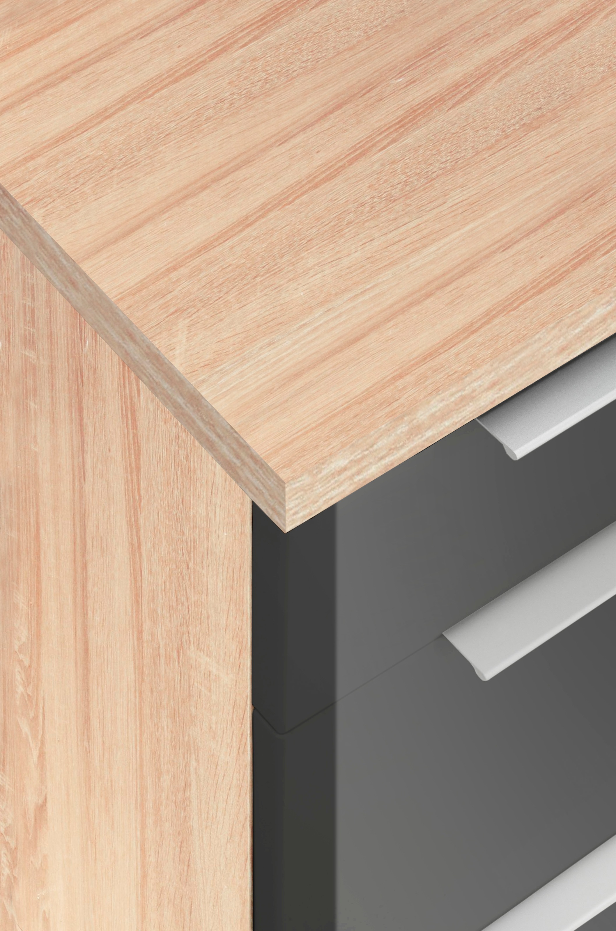 KOCHSTATION Winkelküche »KS-Brindisi«, Stellbreite 220/220 cm, wahlweise mit E-Geräten, mit MDF-Fronten