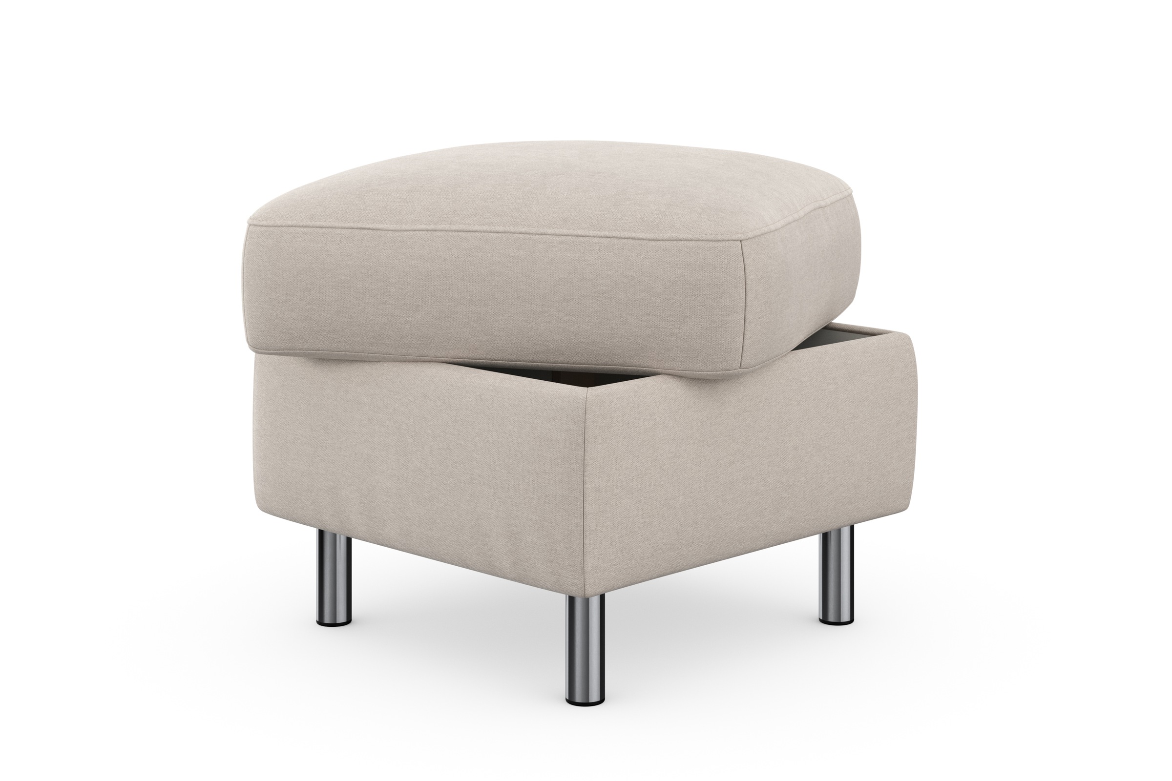 sit&more Stauraumhocker »Sinatra«, Sitzfläche ist abnehmbar, chromfarbene Metallfüße