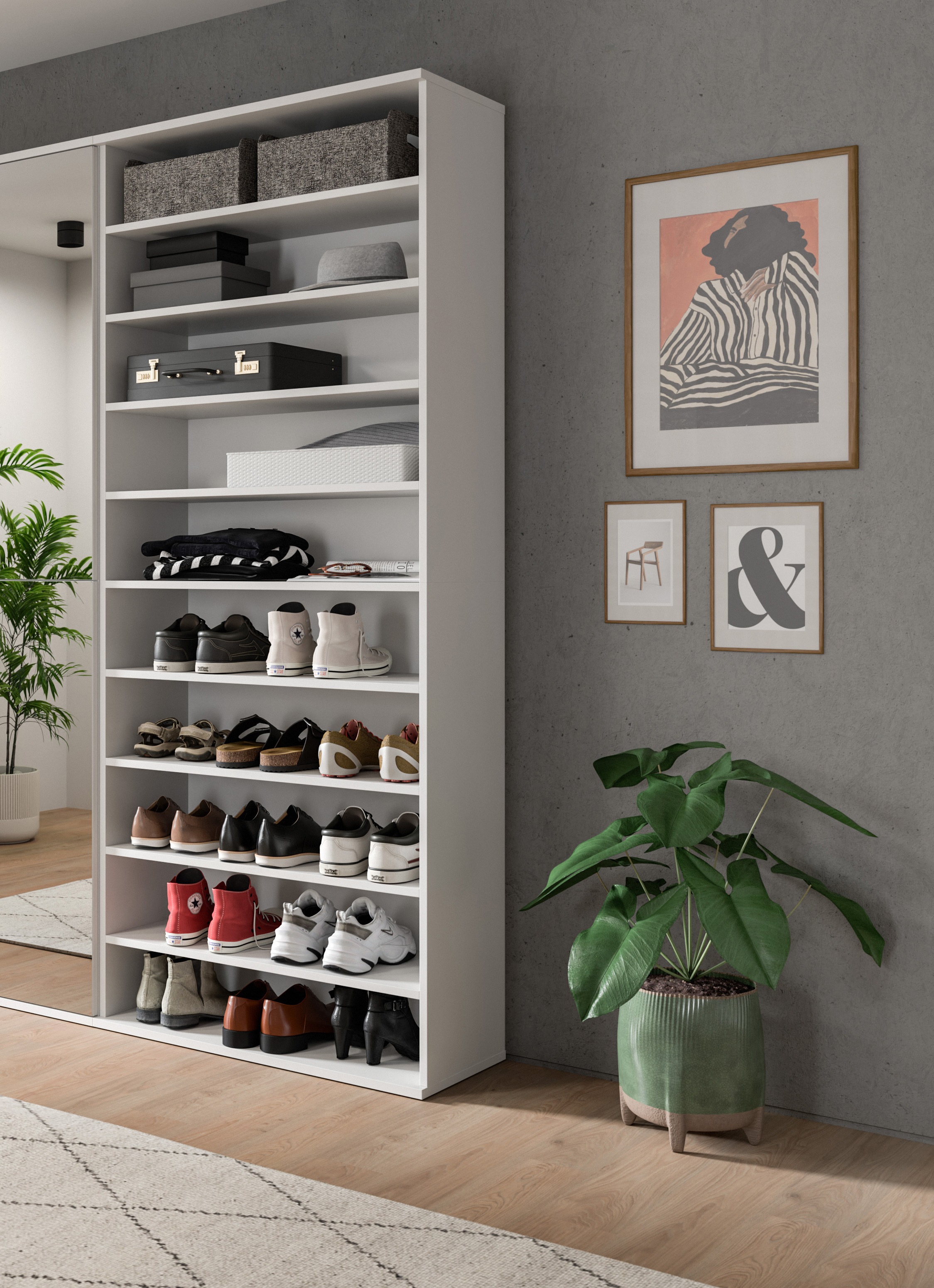 INOSIGN Schuhregal, (1 St.), Trondheim Schuhregal Höhe 191 cm, ca. 30 Paar günstig online kaufen