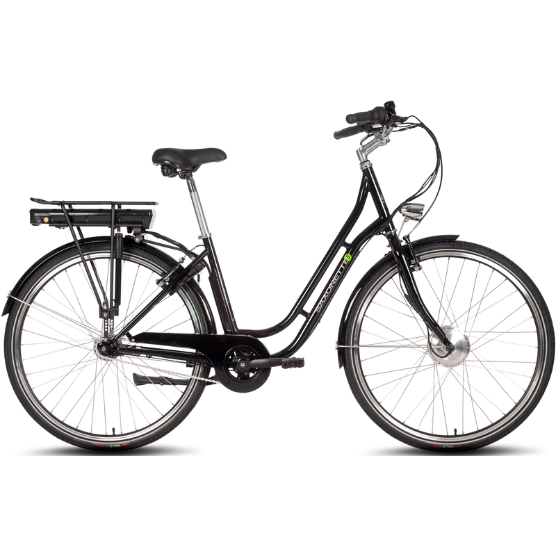 SAXONETTE »Fashion Plus 2.0« 7 Gang Shimano Nabenschaltung Frontmotor 250 W Pedelec, Elektrofahrrad für Damen u. Herren schwarz glänzend+schwarz