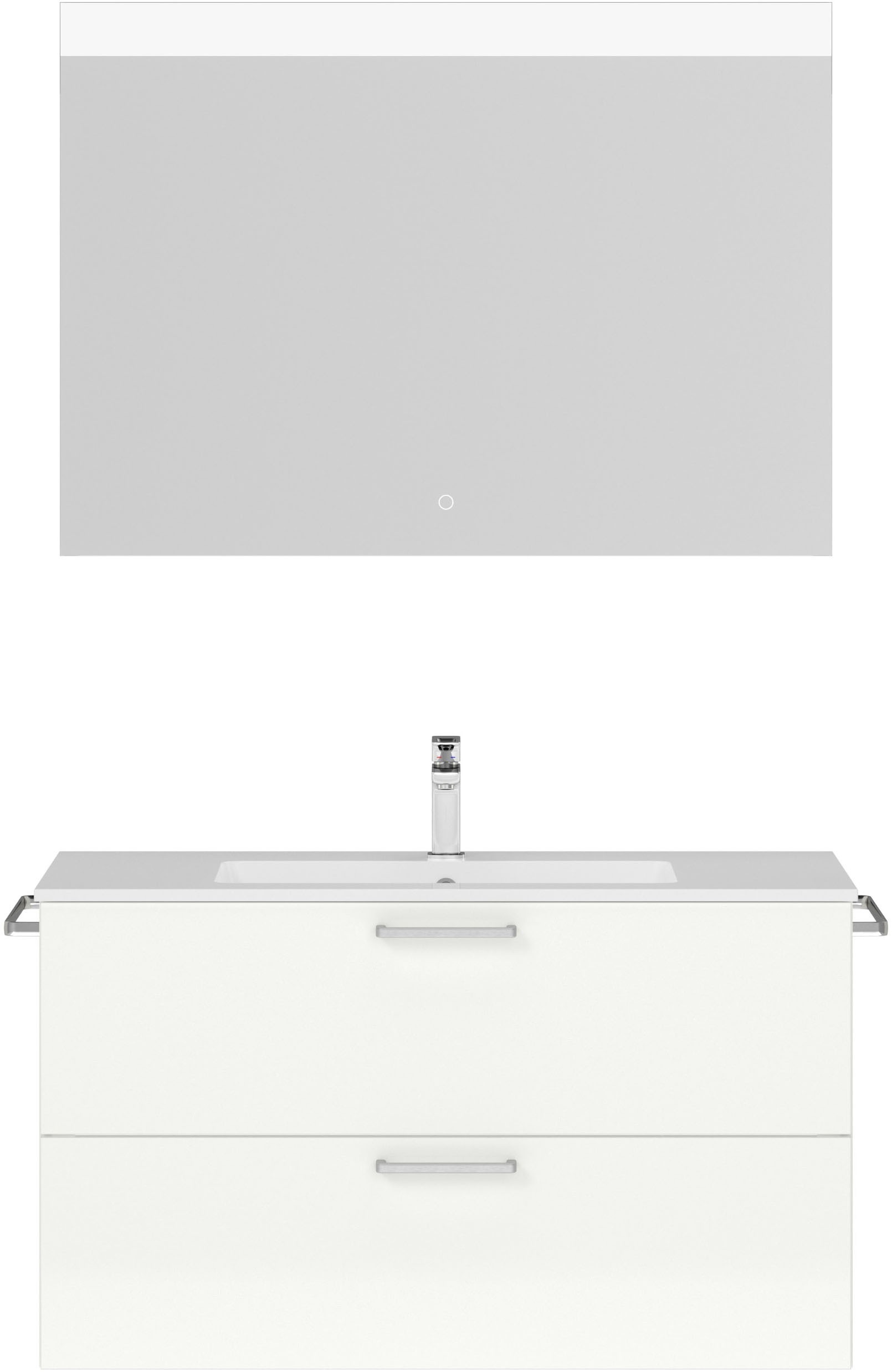 nobilia® Badmöbel-Set »Tolvina«, (2 St., vormontiert, mit Soft-Close), Hoch günstig online kaufen